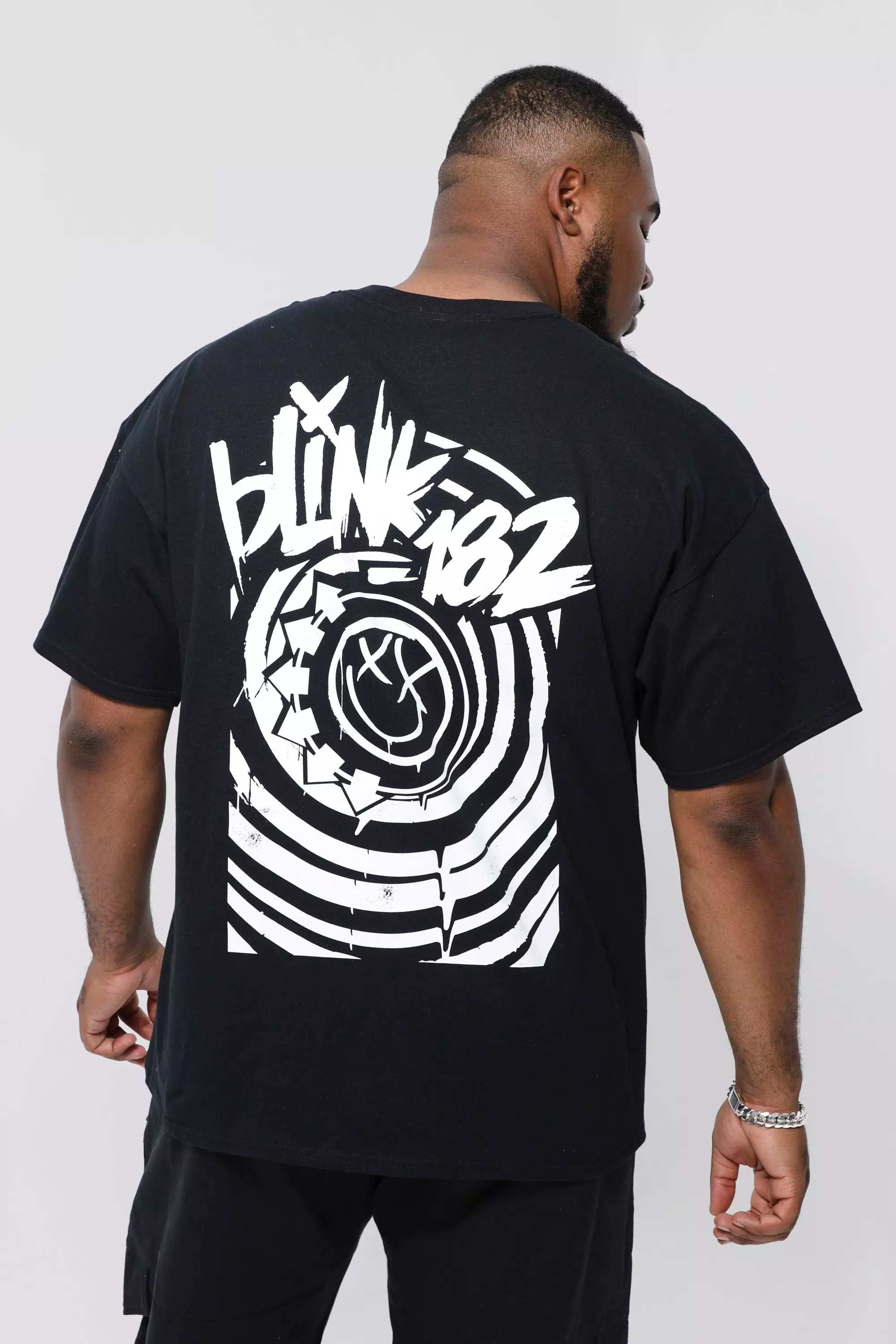 Plus Oversized Blink 182 License T-shirt Black