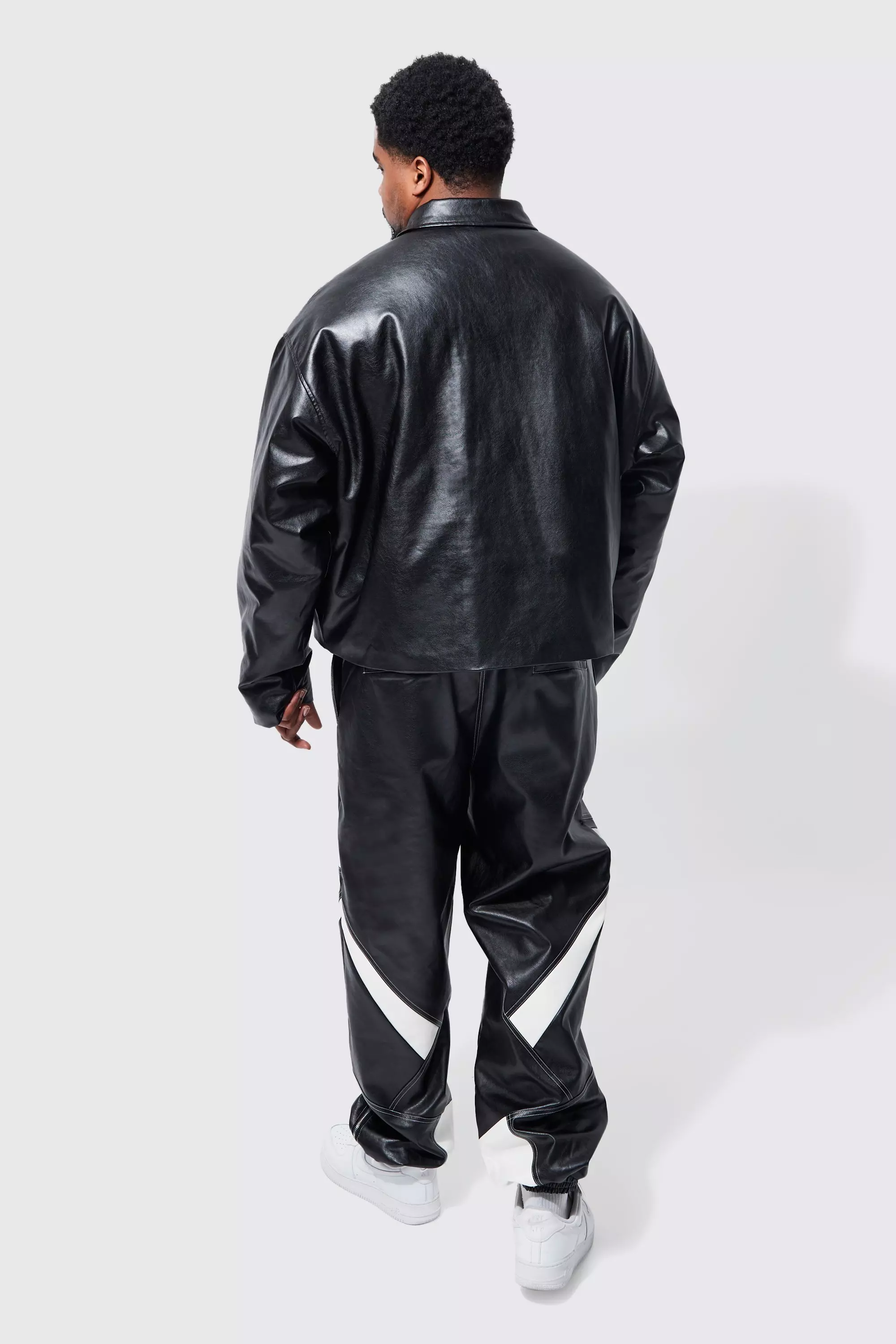 Grande taille - Pantalon moto color block, Black autre image