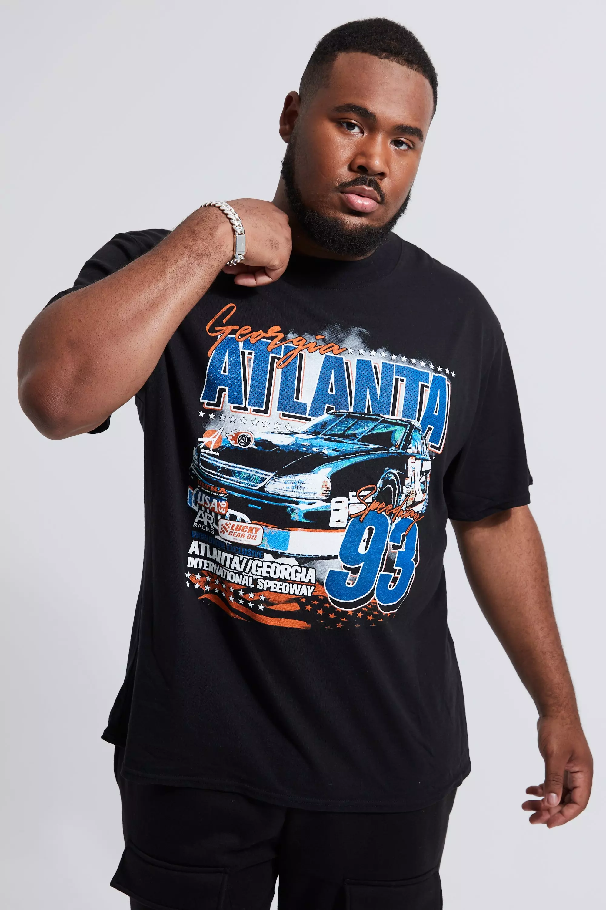 Plus Atlanta Moto Graphic T-shirt Black