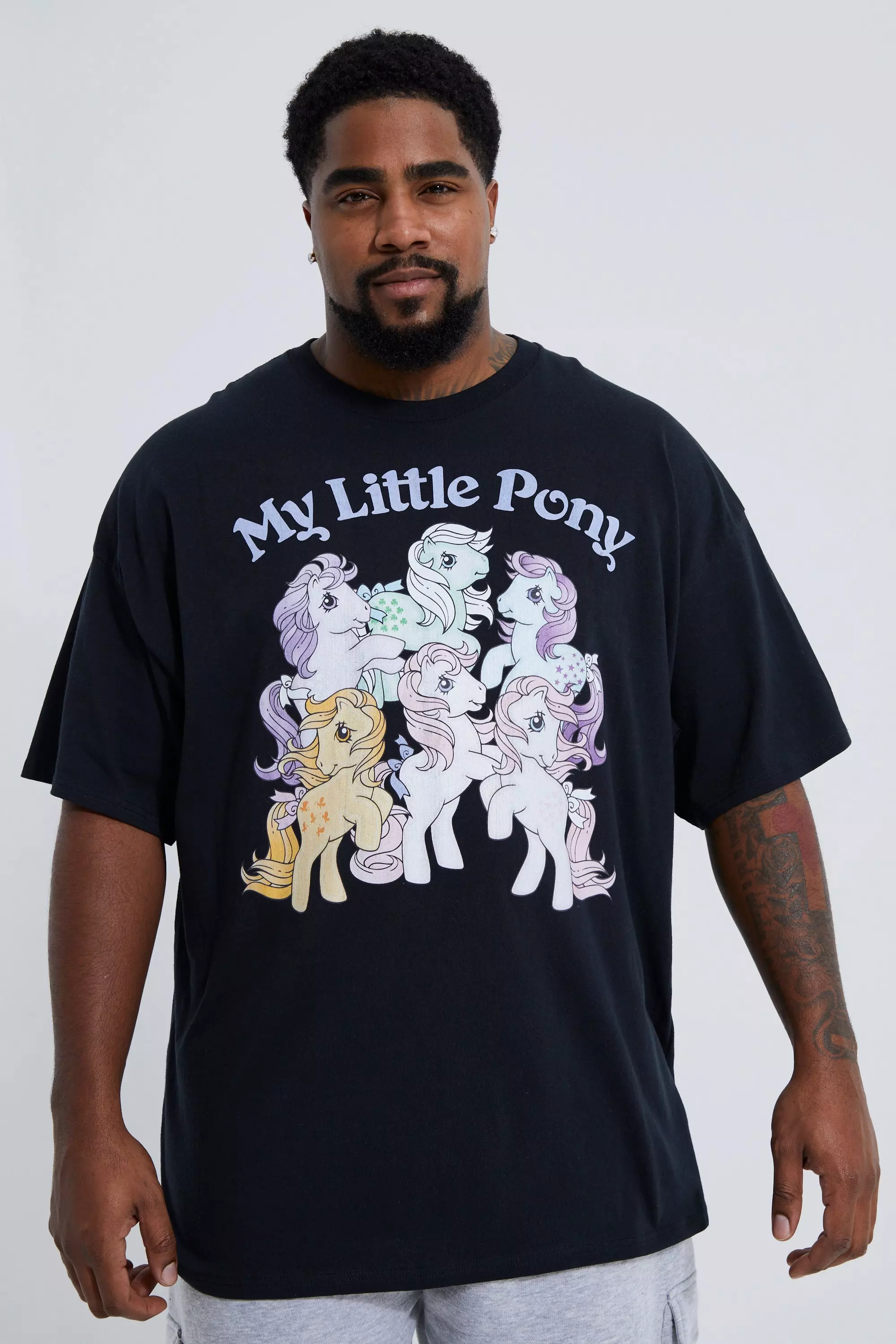 Grande taille - T-shirt à imprimé My Little Pony, Black autre image