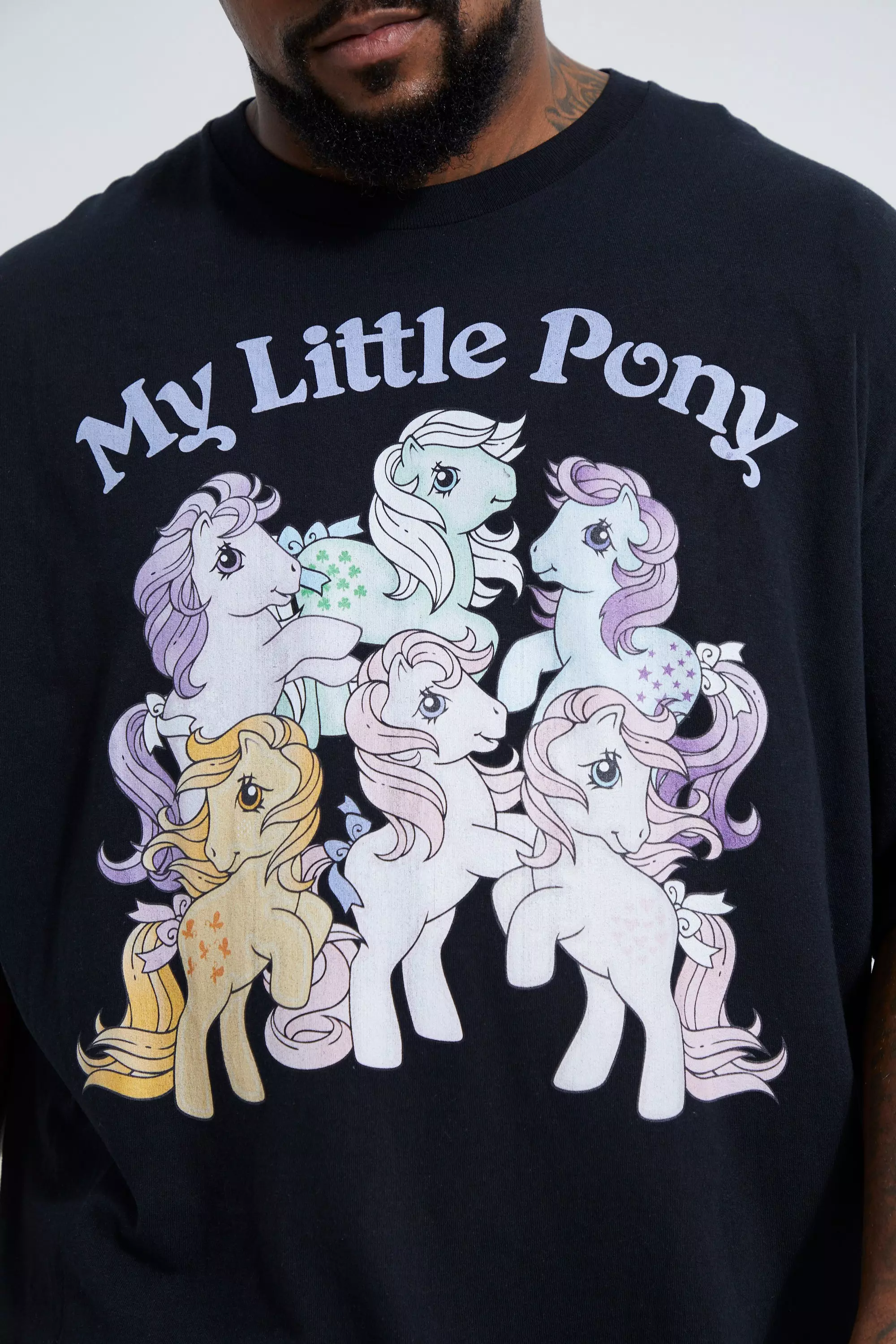 Grande taille - T-shirt à imprimé My Little Pony, Black autre image