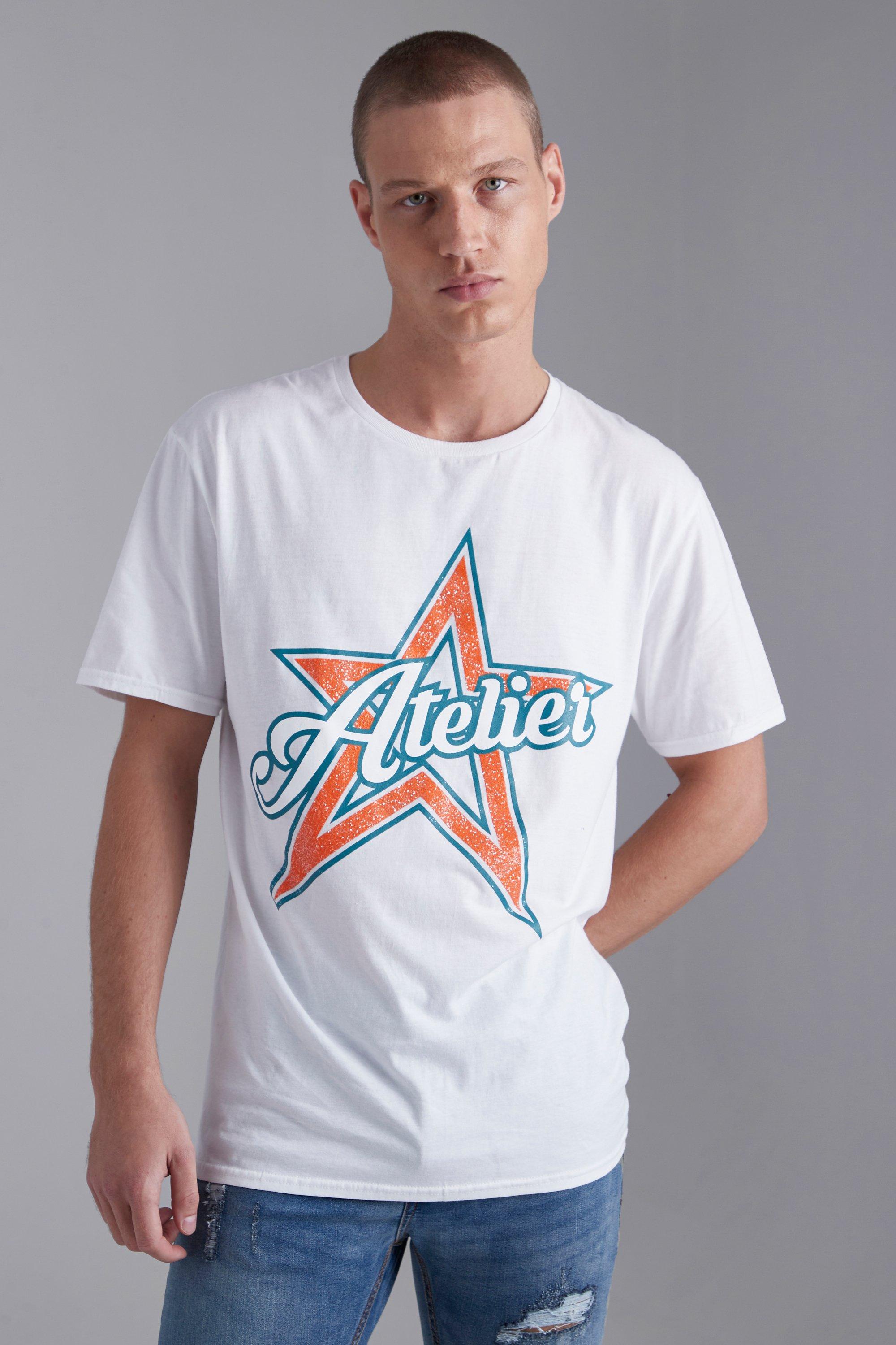 Oversized Glitter Varsity Graphic T-shirt