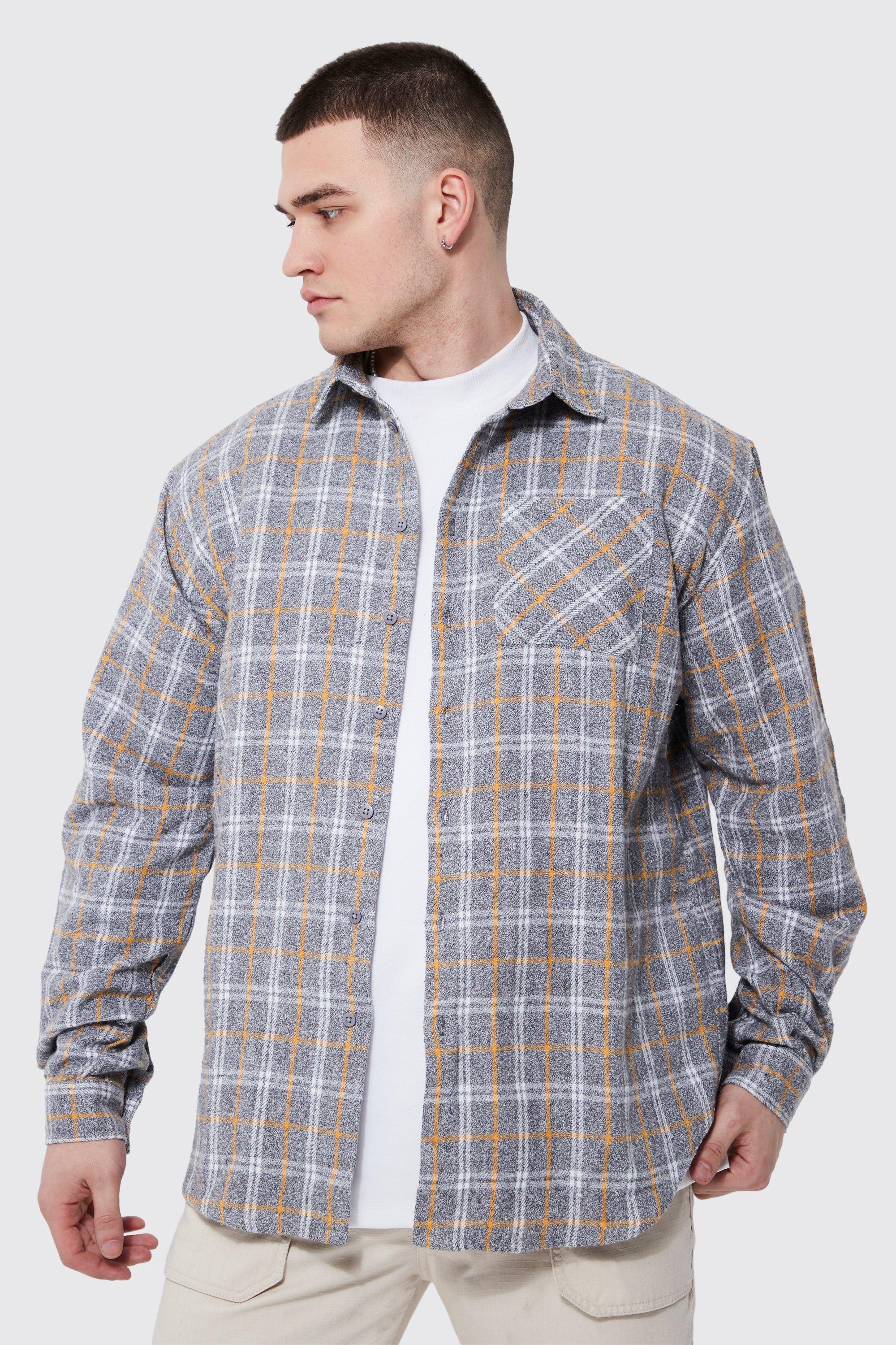 Brushed Oversized Flannel Shirt