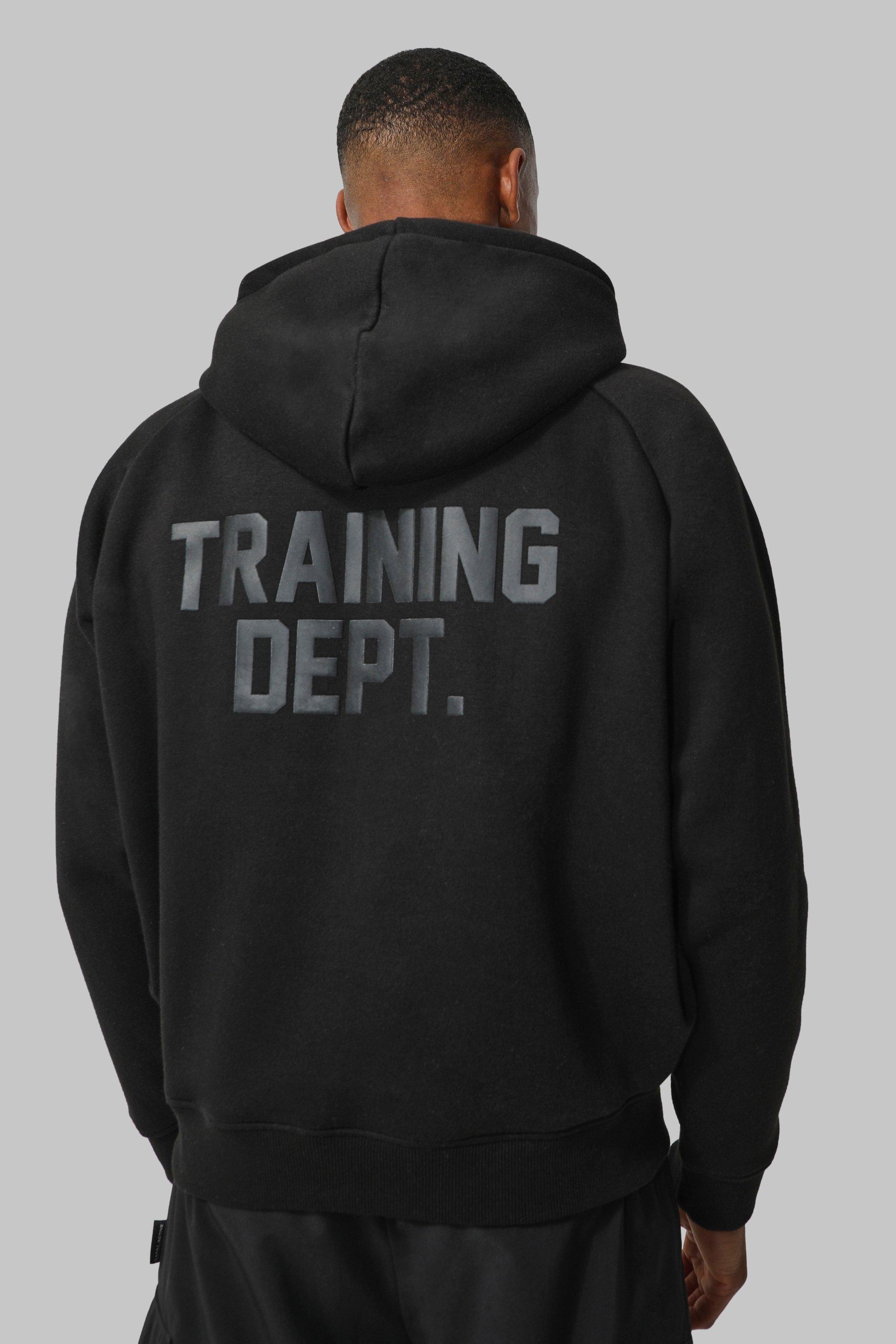 Man Active Training Dept Boxy Hoodie | boohooMAN USA