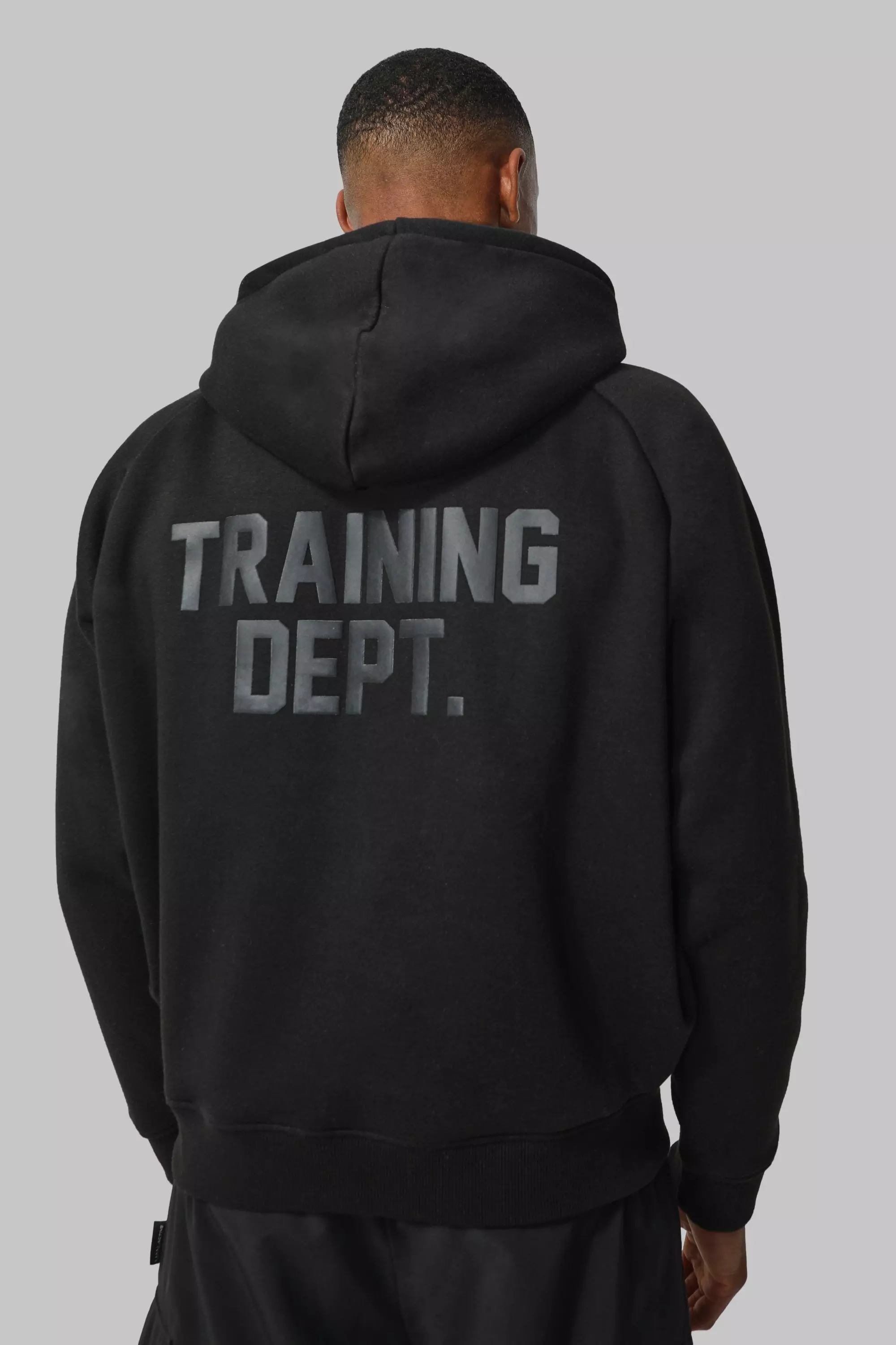 Man Active Training Dept Boxy Hoodie Black