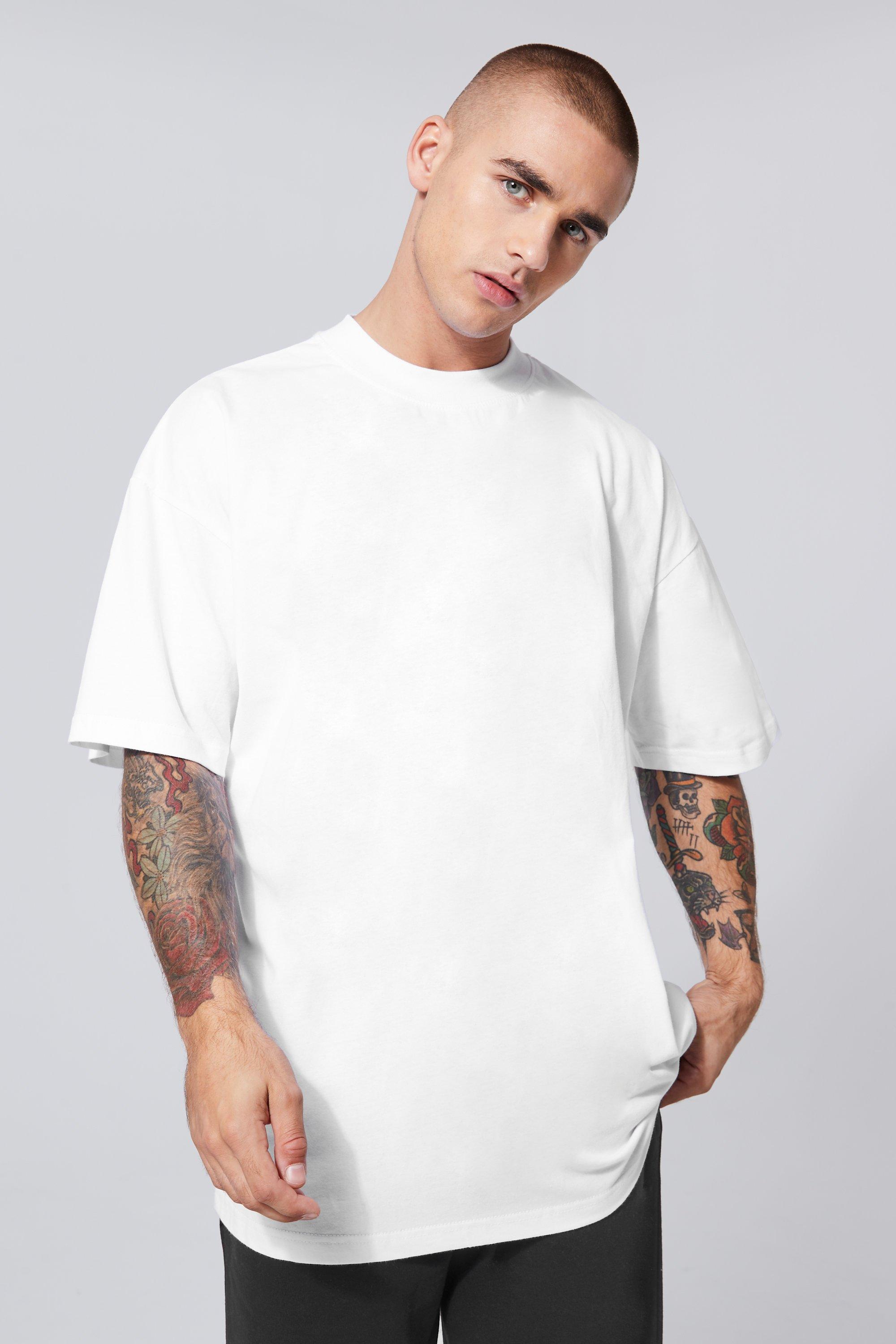 Oversized Extended Neck T-shirt | boohooMAN USA
