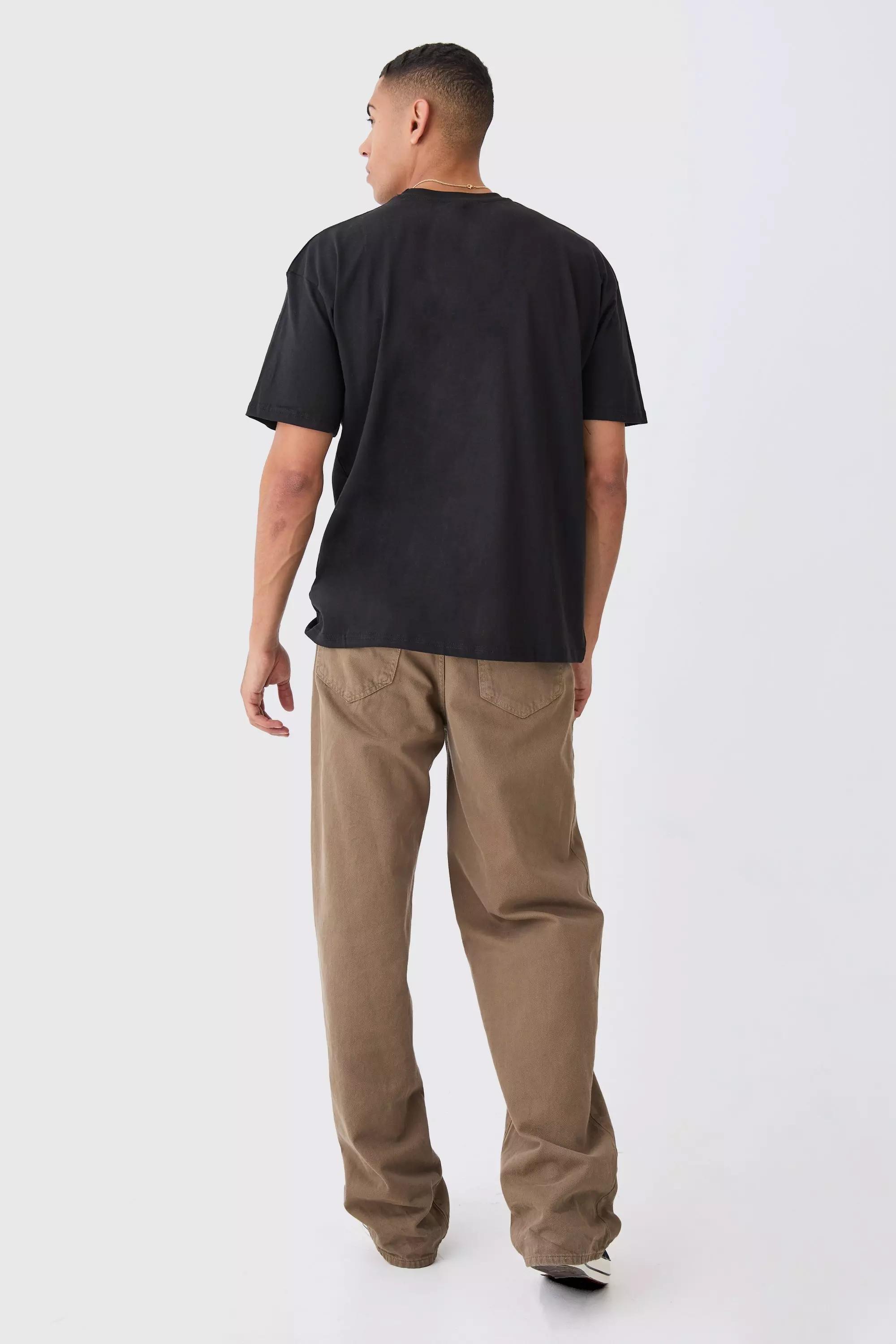 Black Basic Oversized Crew Neck T-shirt alternative image