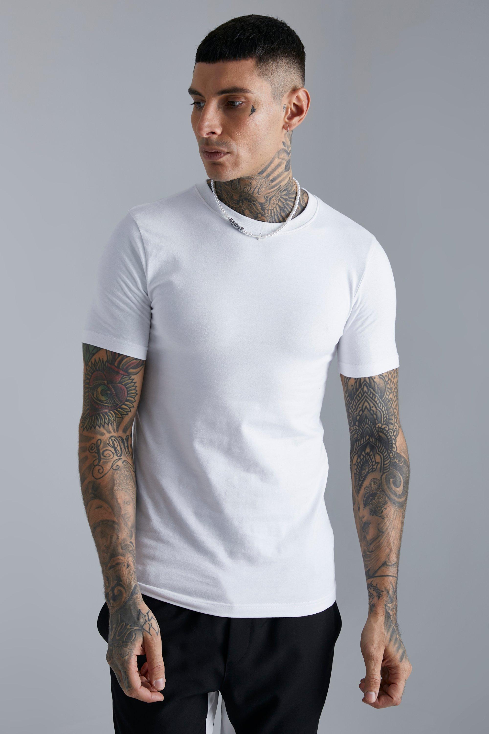 Muscle fit crew online neck