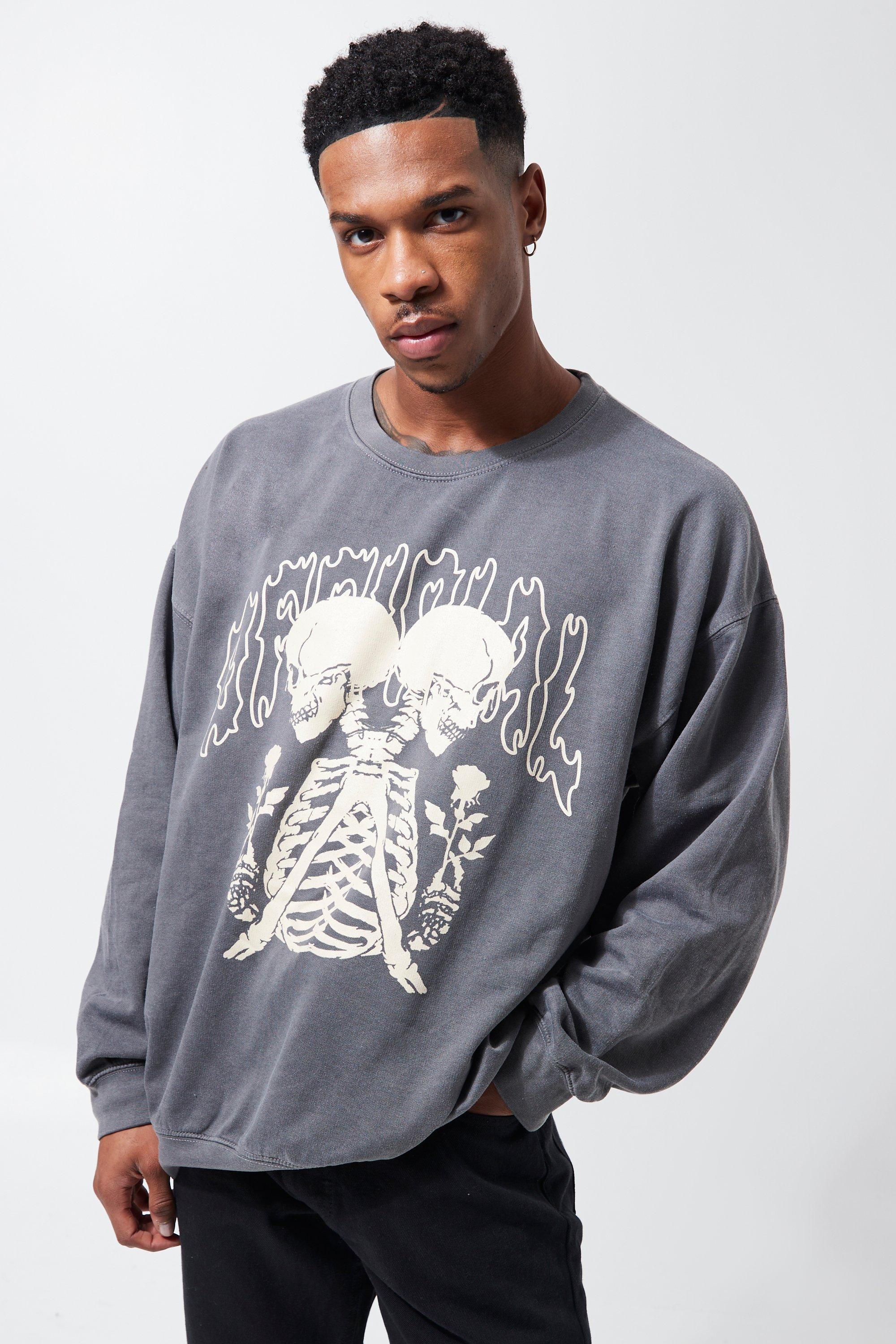 【massnoun】22FW★ MN BONE OVERSIZED SWEAT SHIRTS bmm33094_charcoal_xl?pdp.template