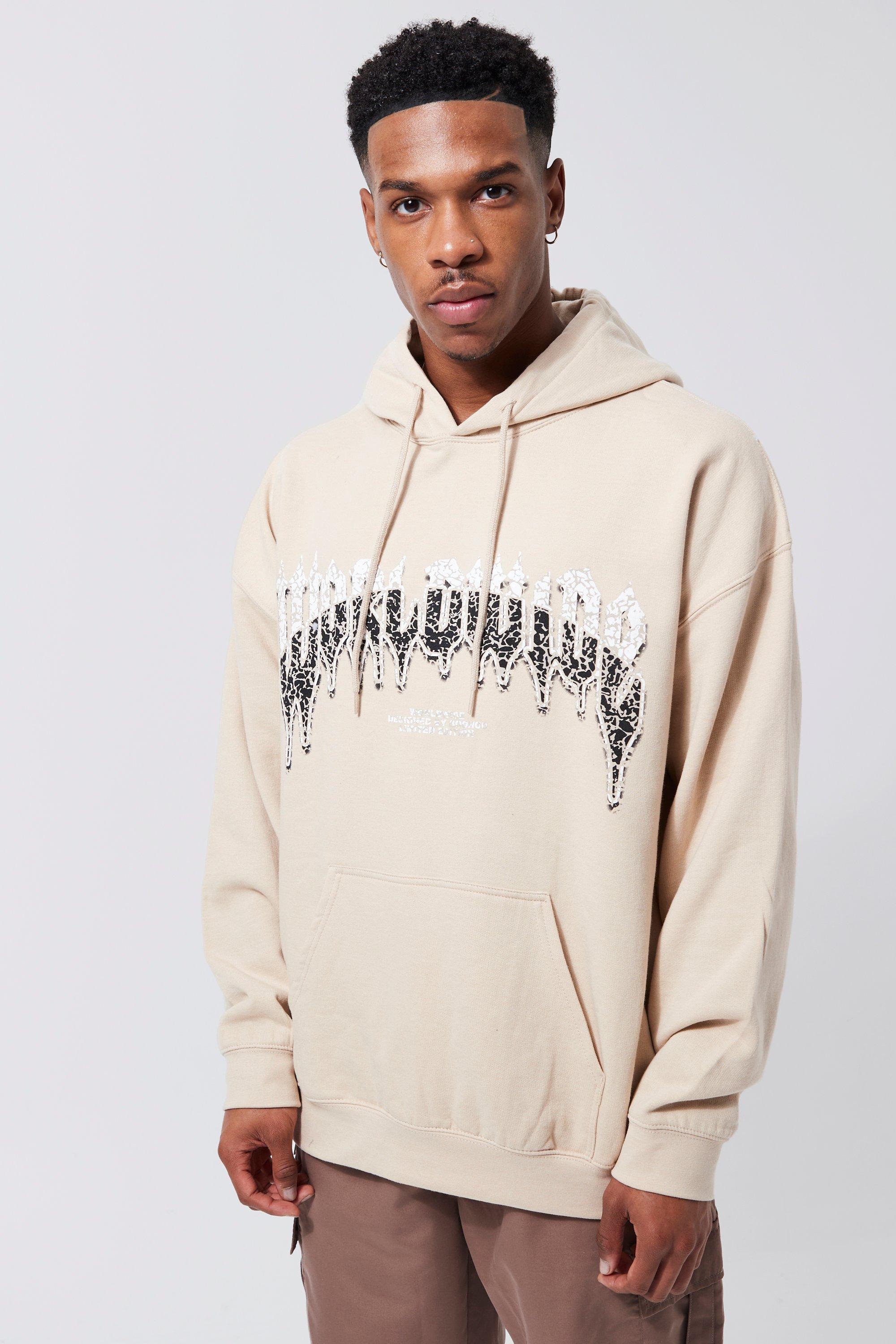 Worldwide slogan oversized discount hoodie