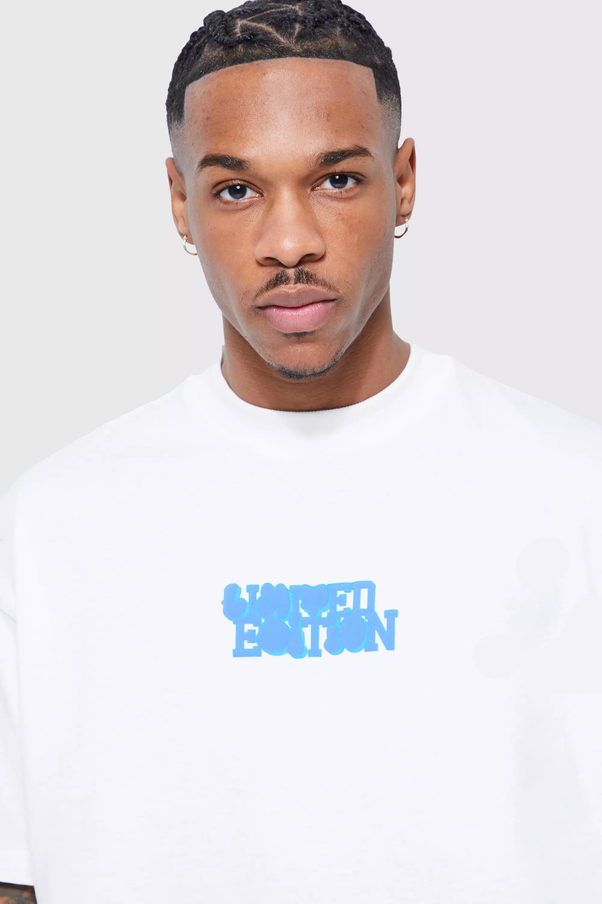 Ecru Oversized Limited T-Shirt Met Reliëf alternatieve afbeelding