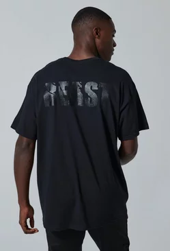 Black Man Active X Beast Oversized Gym T Shirt