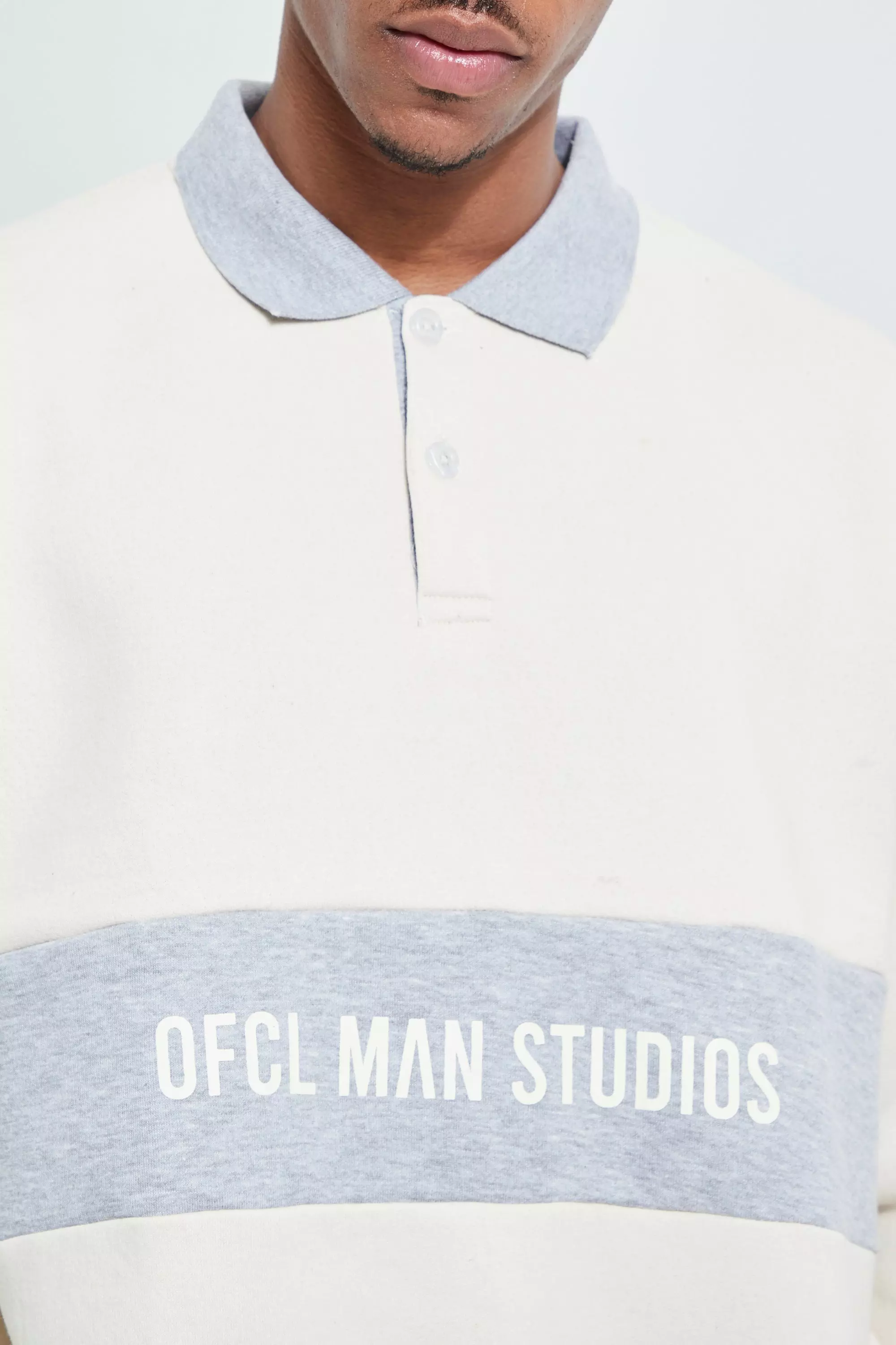 さらに100円引き◆MMLG◆MELGE RUGBY SWEAT Oversized Boxy Panelled Varsity Graphic Rugby | boohooMAN USA