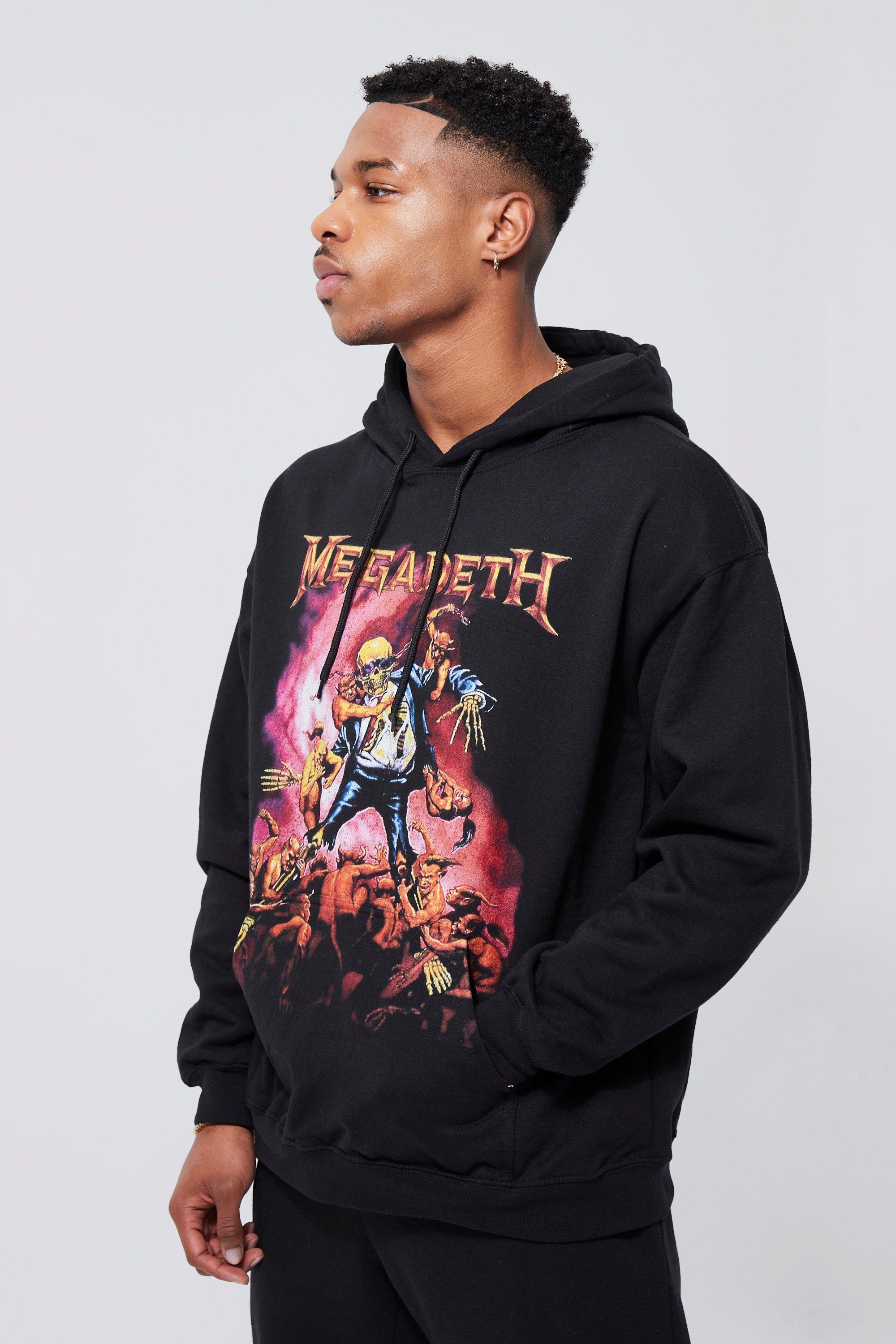 Oversized Megadeth License Hoodie boohooMAN USA