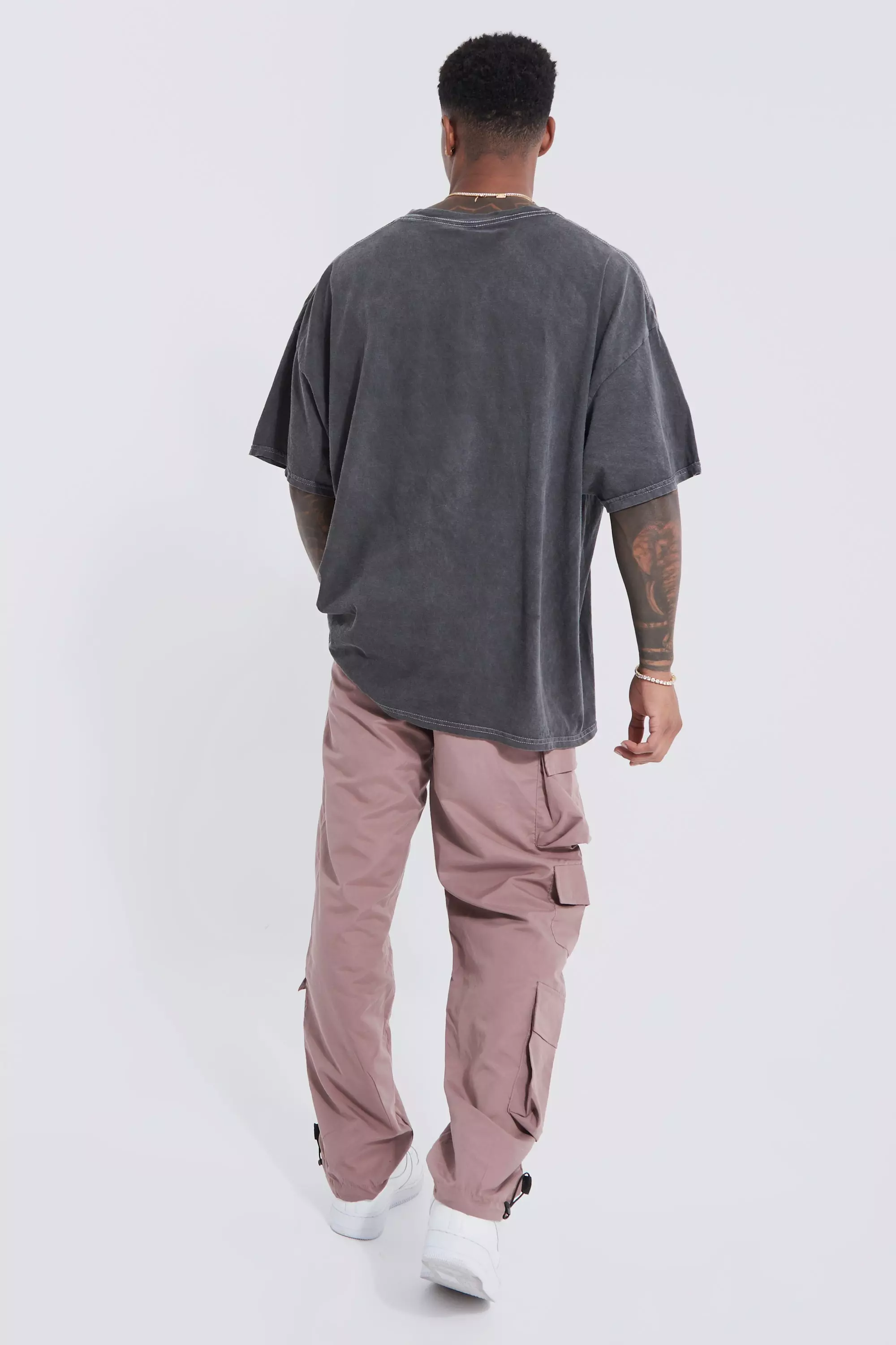 Charcoal Regular Fit Washed Nirvana Overdye License T-shirt alternative image