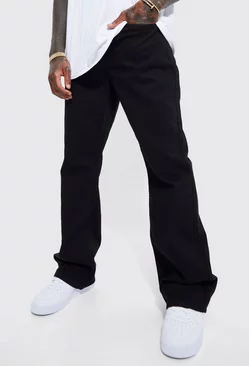 Relaxed Rigid Flare Jeans True black