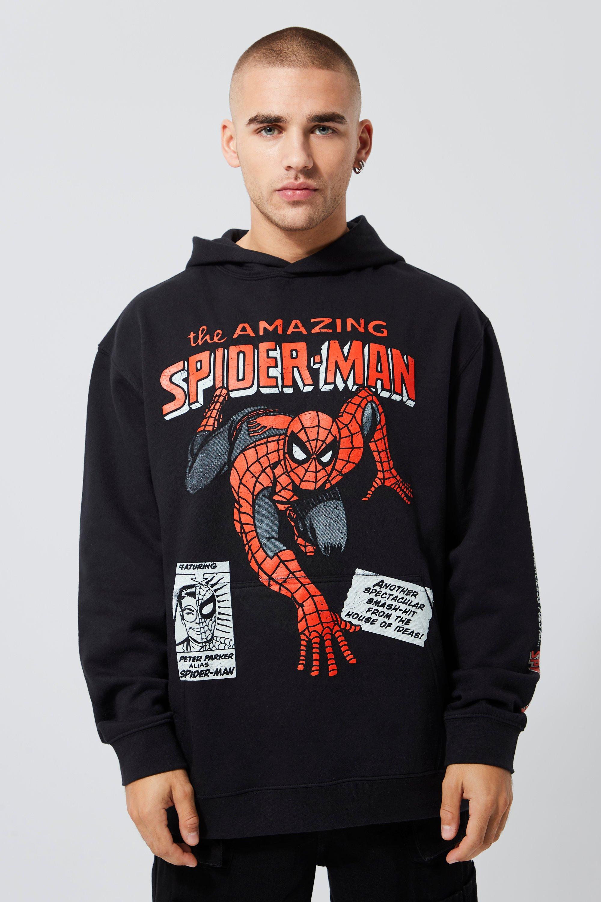 Men's Spider-Man: Logo Red Solid Bomber Jacket