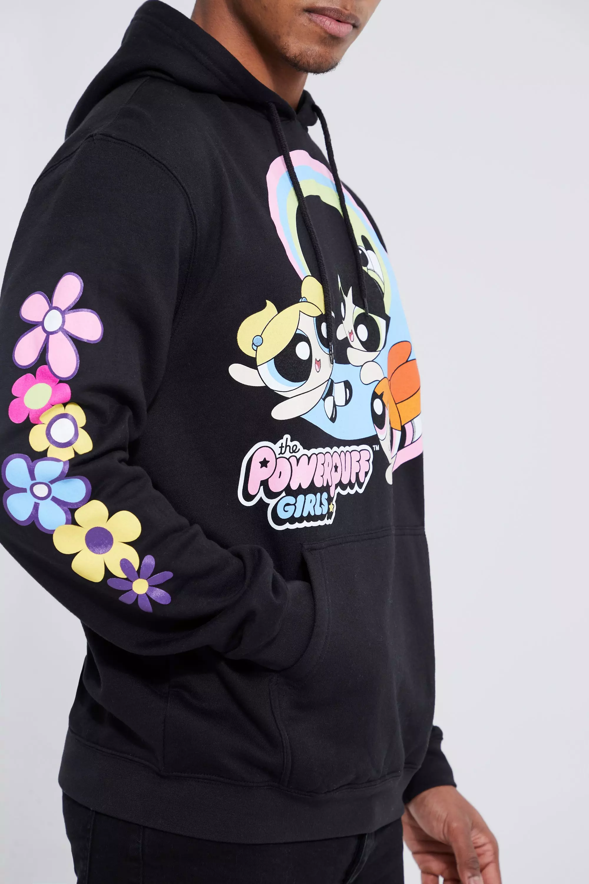 Tall Powerpuff Girls License Hoodie boohooMAN UK