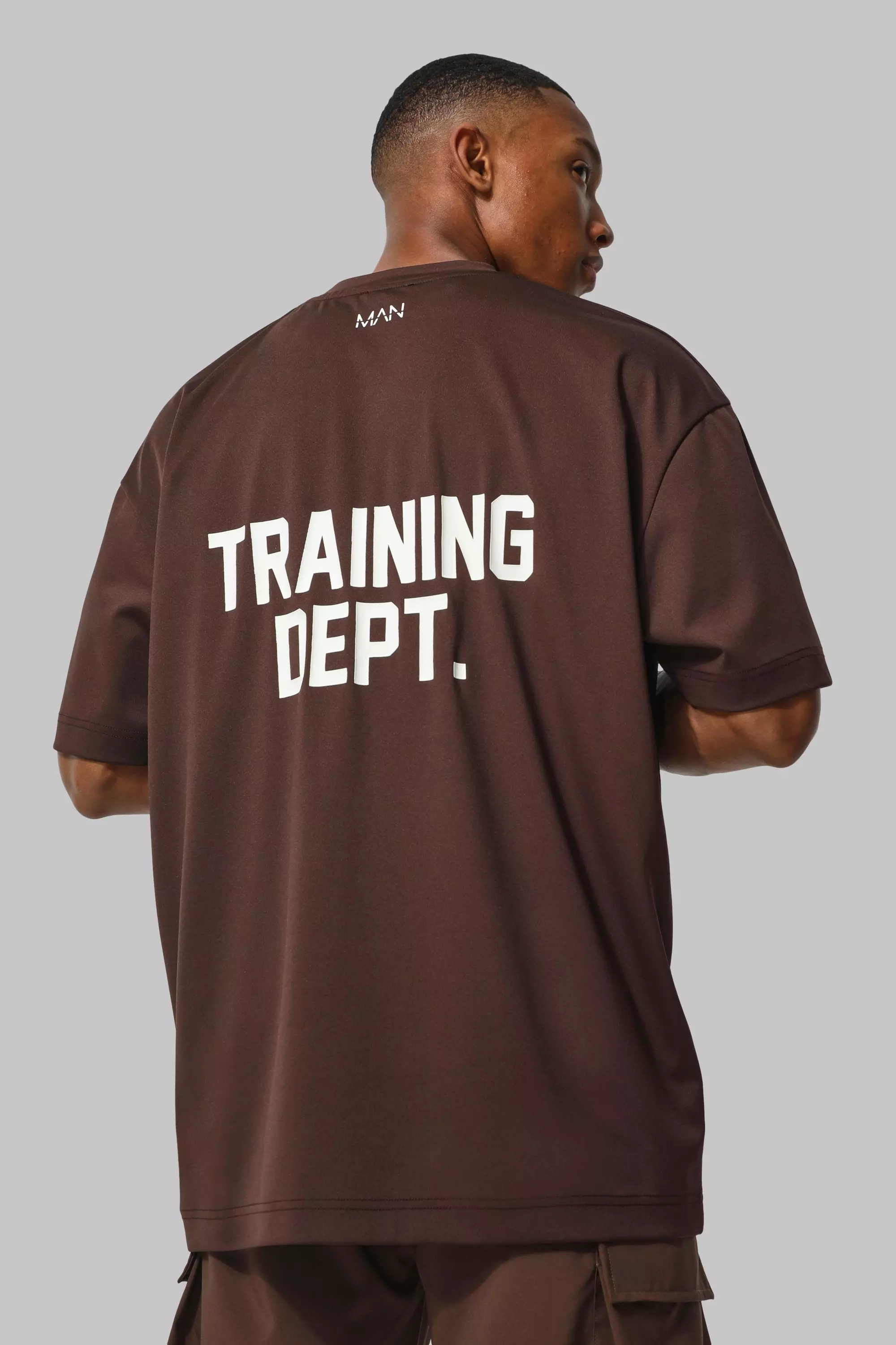 T-shirt oversize de sport performance - MAN Active, Chocolate autre image