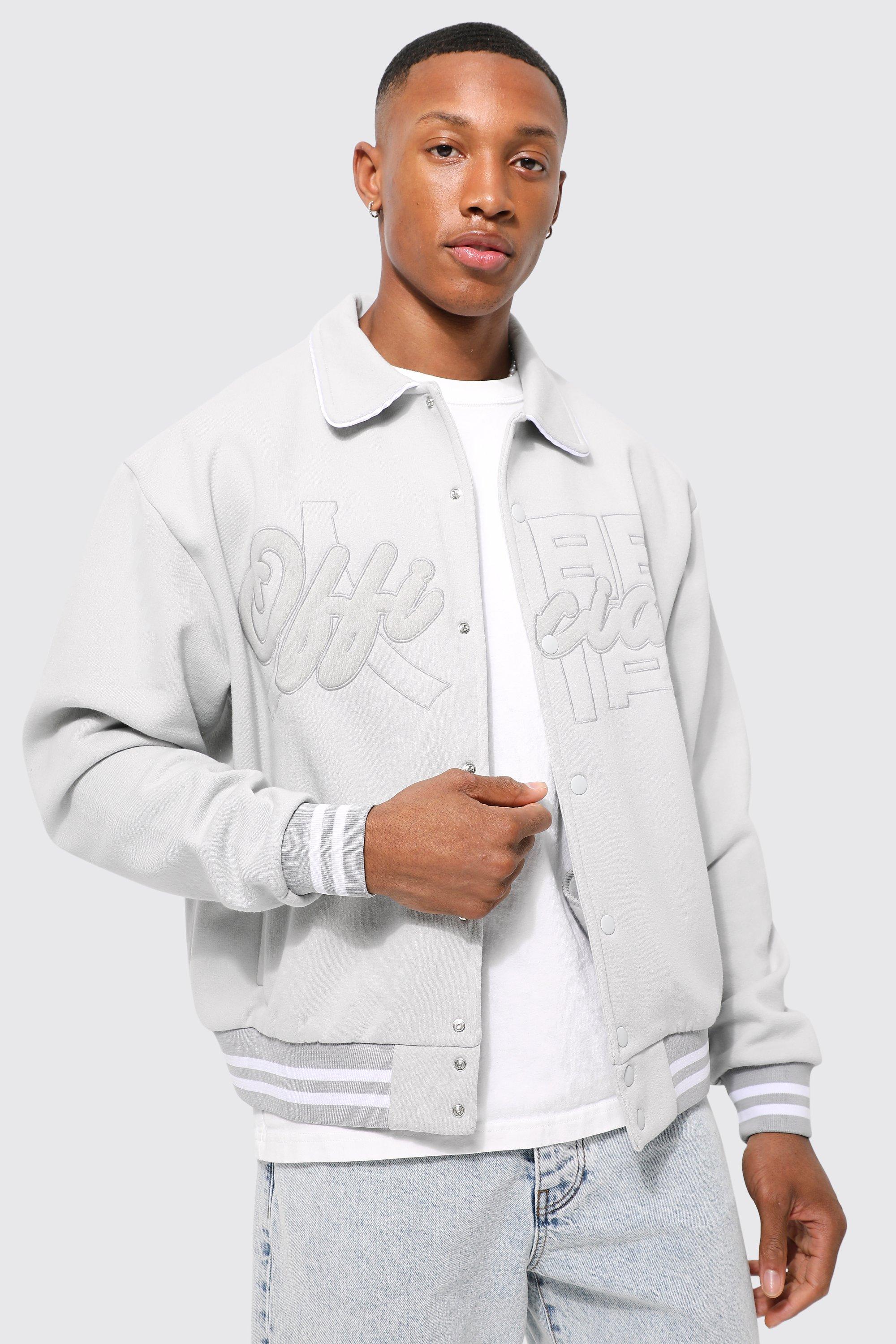 boohooMAN Men's Boxy Varsity Jacket