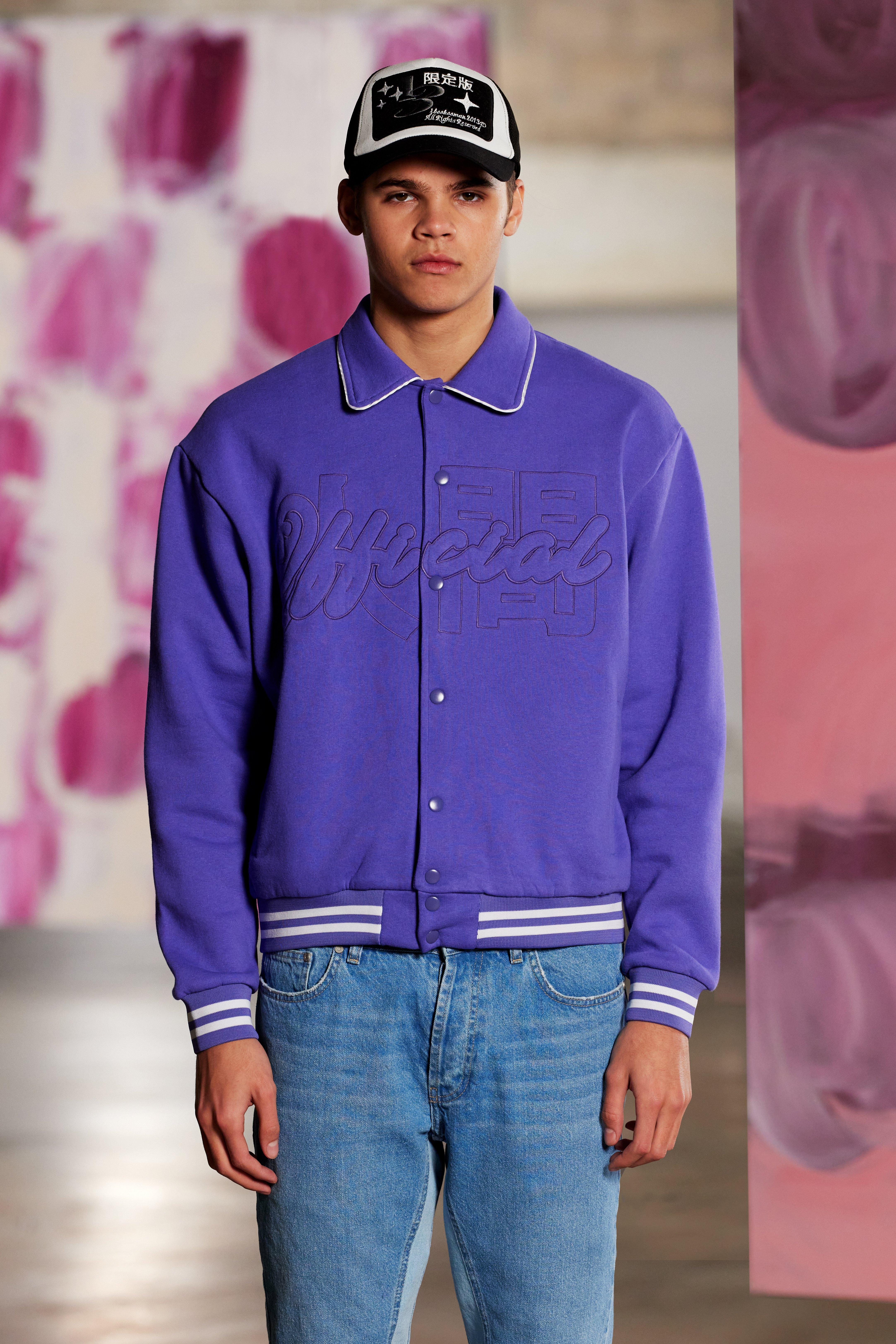 baseball jacket purple