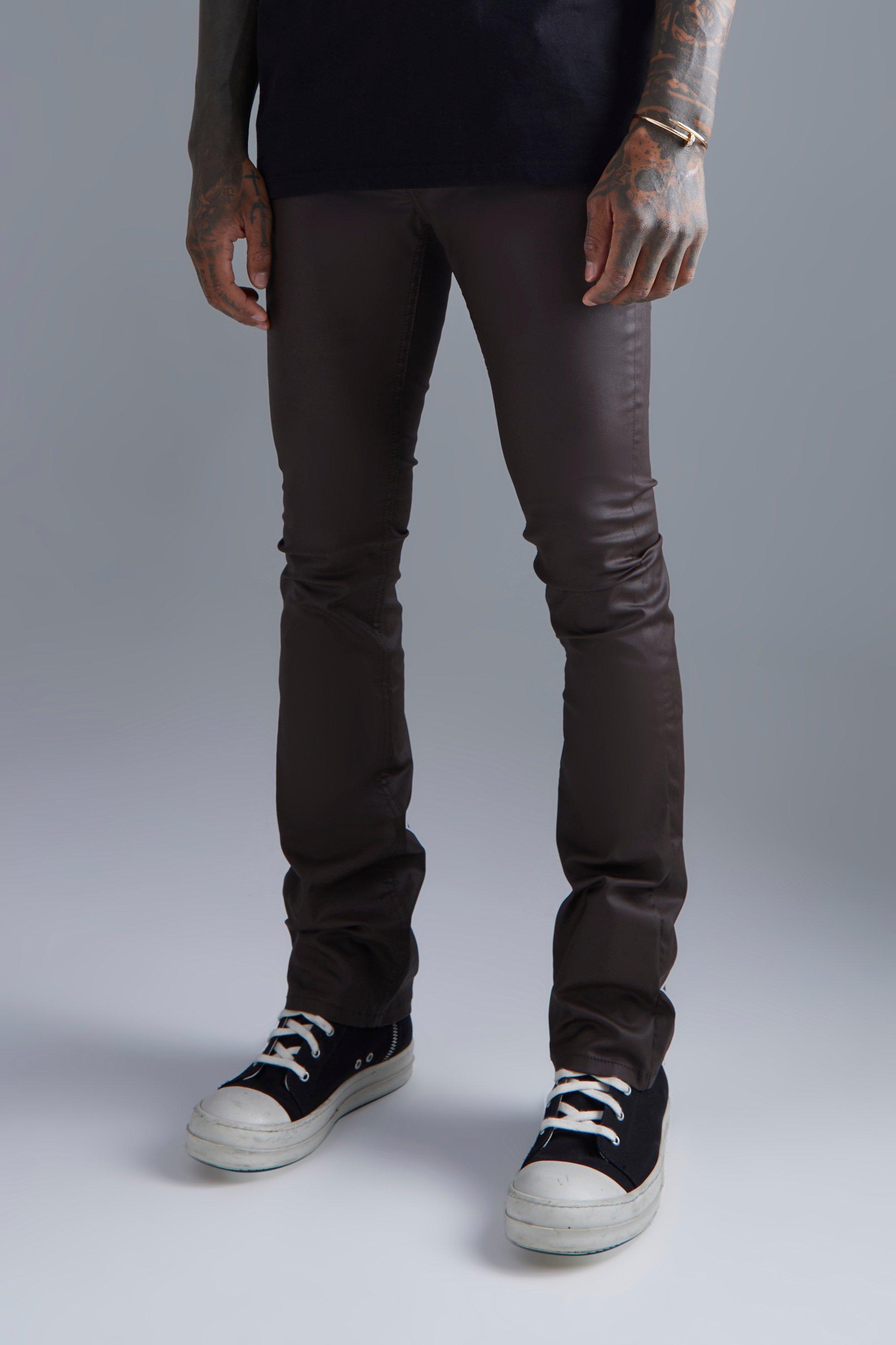 Skinny PU Coated Jeans | boohooMAN USA