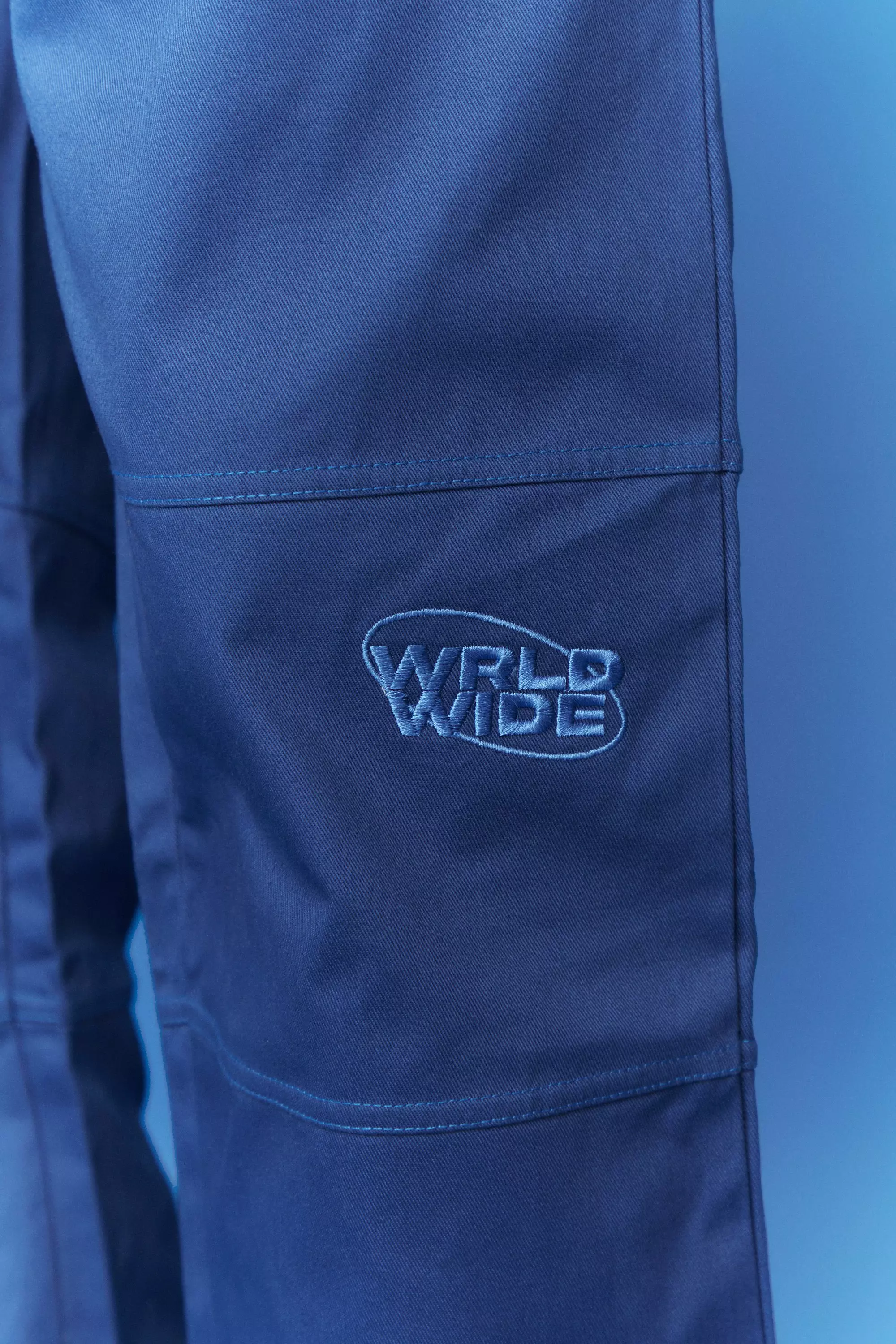 Navy Fixed Waist Relaxed Fit Pants alternative image