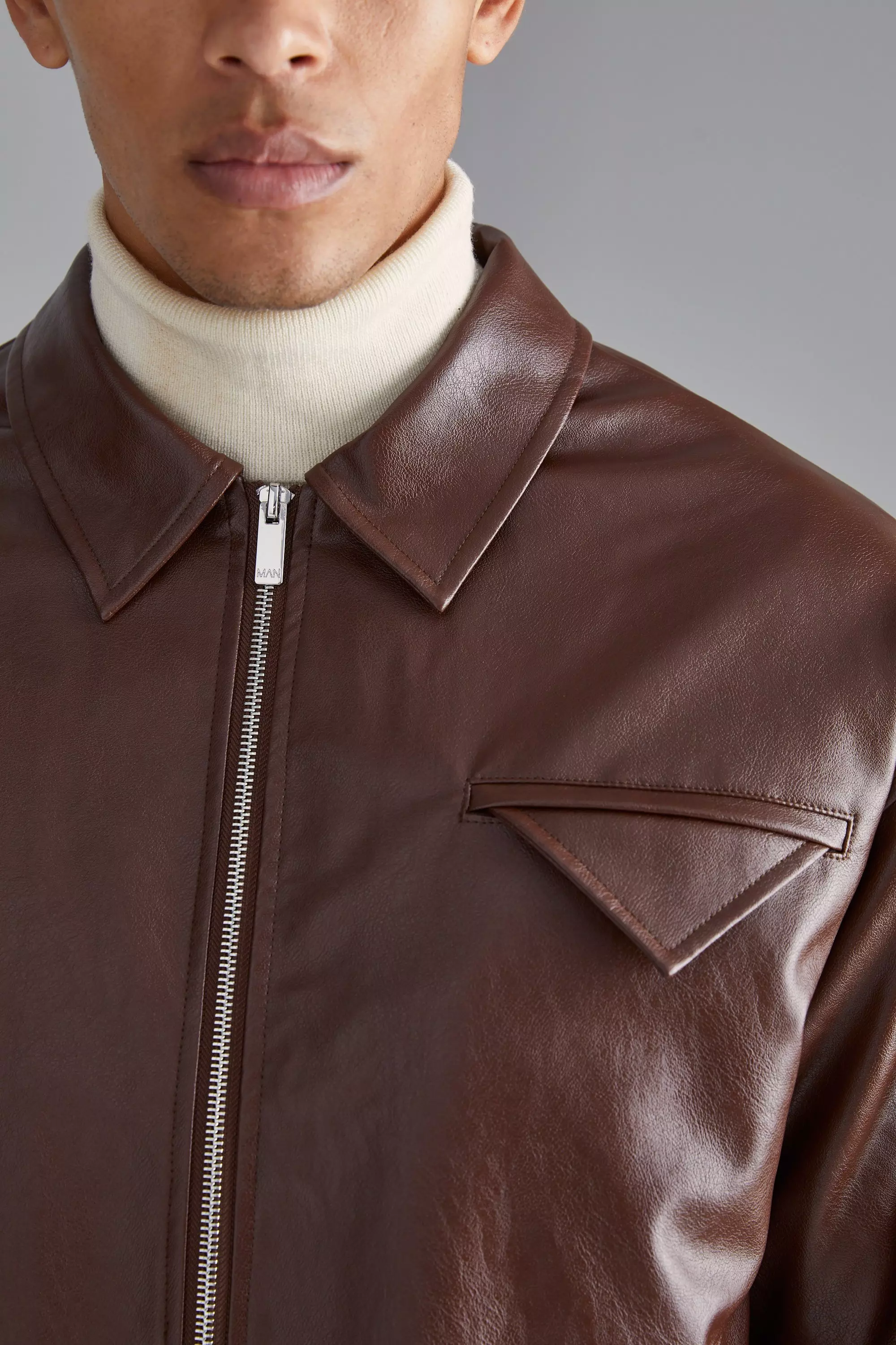 Brown Boxy Pu Harrington