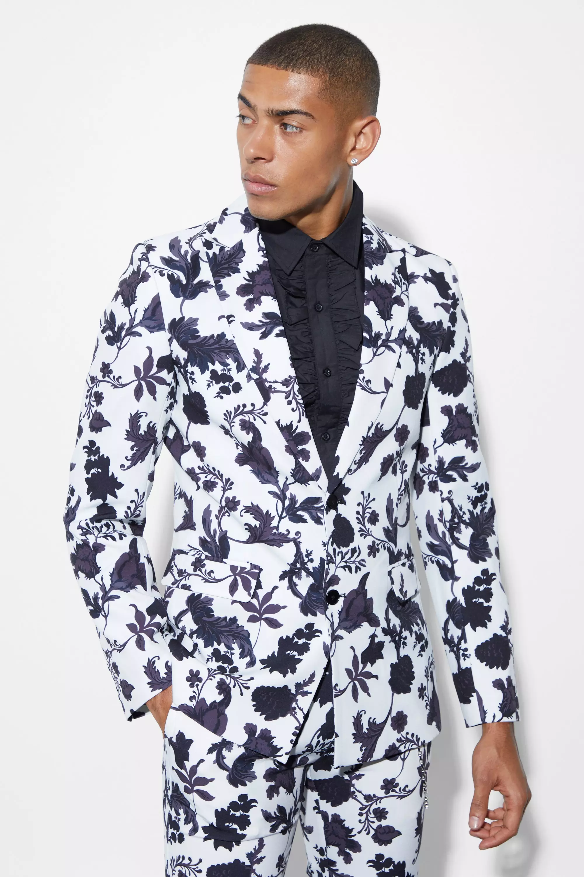 Printed suit jacket hotsell