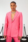 Fuchsia Slim Fit Single Breasted Suit Jacket
