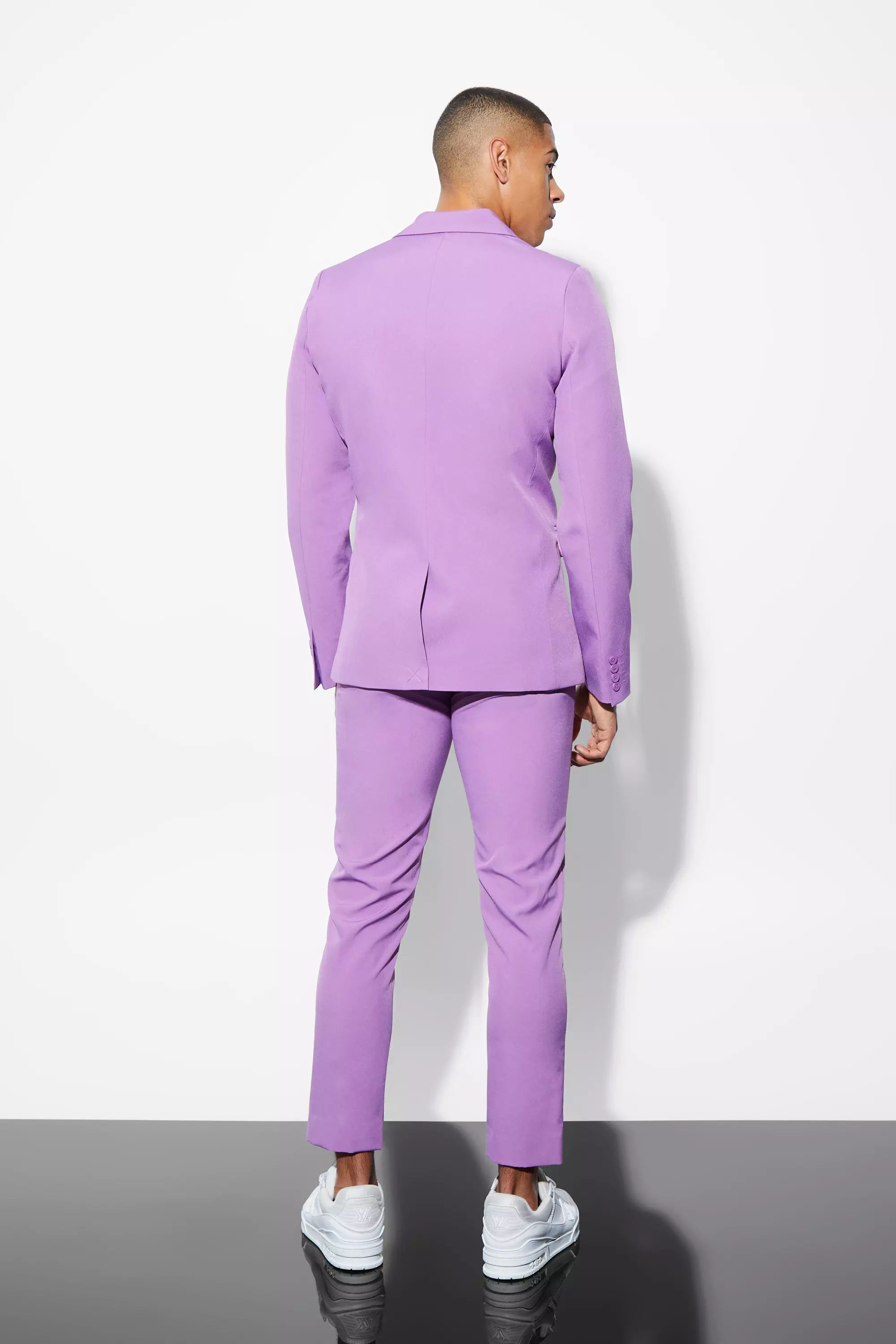 Pantalon de costume skinny court, Purple autre image