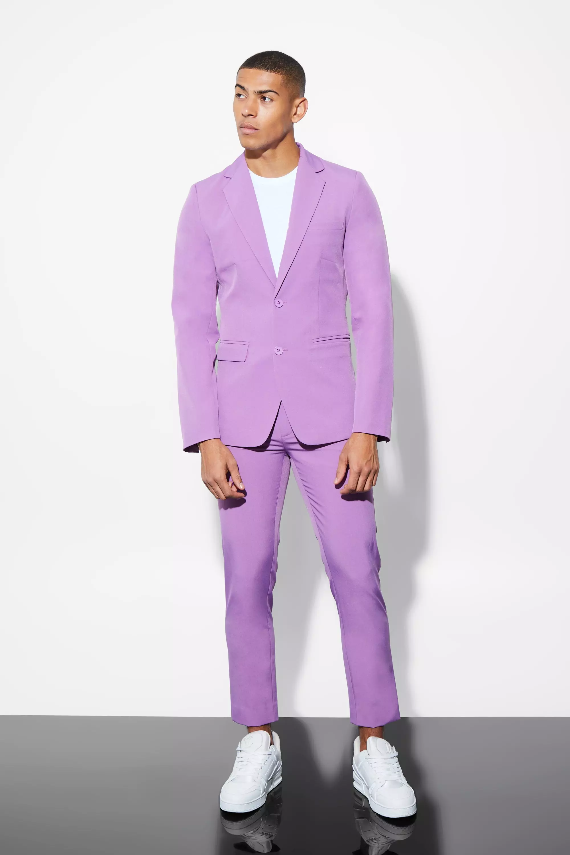 Pantalon de costume skinny court, Purple autre image