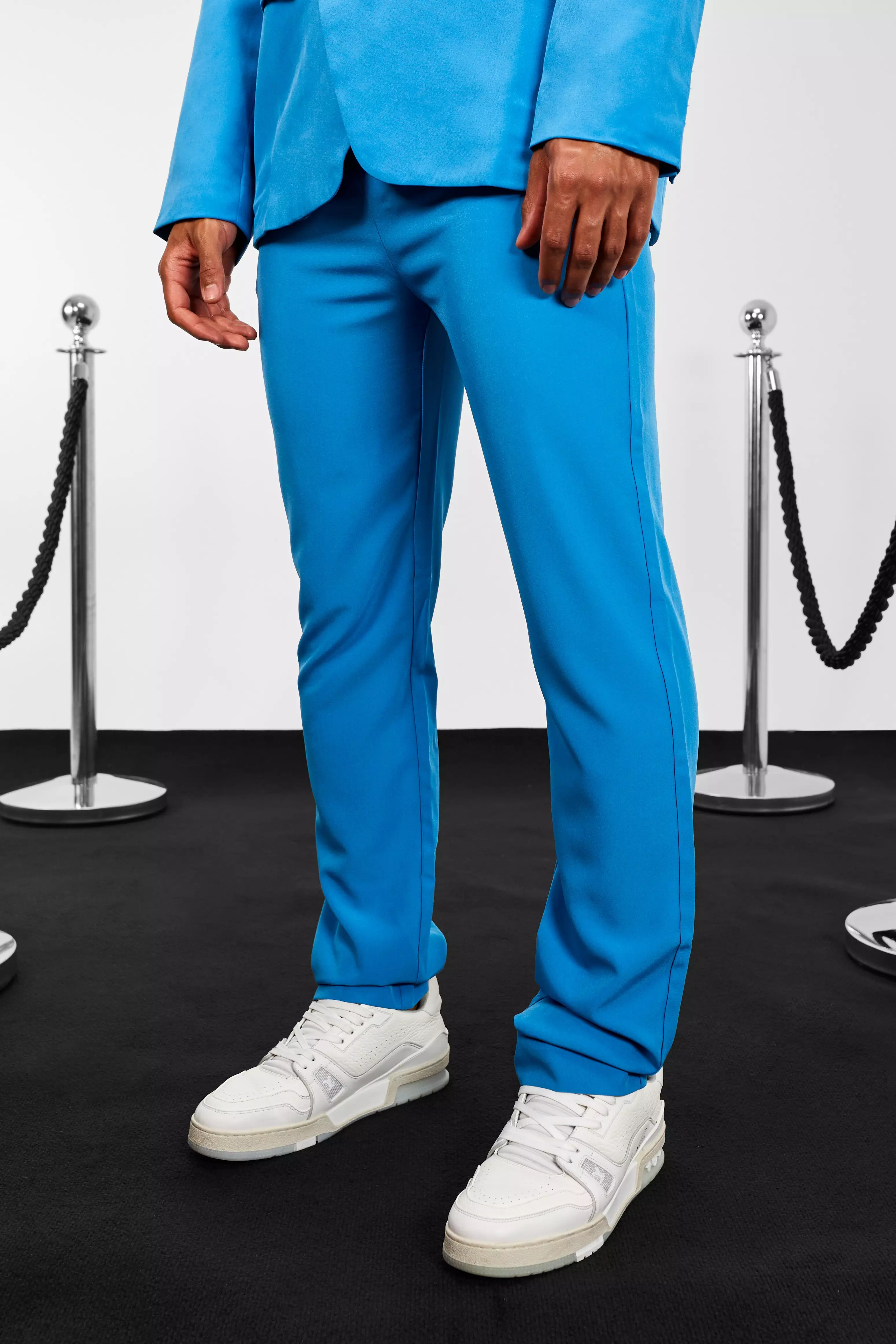 Blue Oversized Single Breasted Suit Jacket alternative image