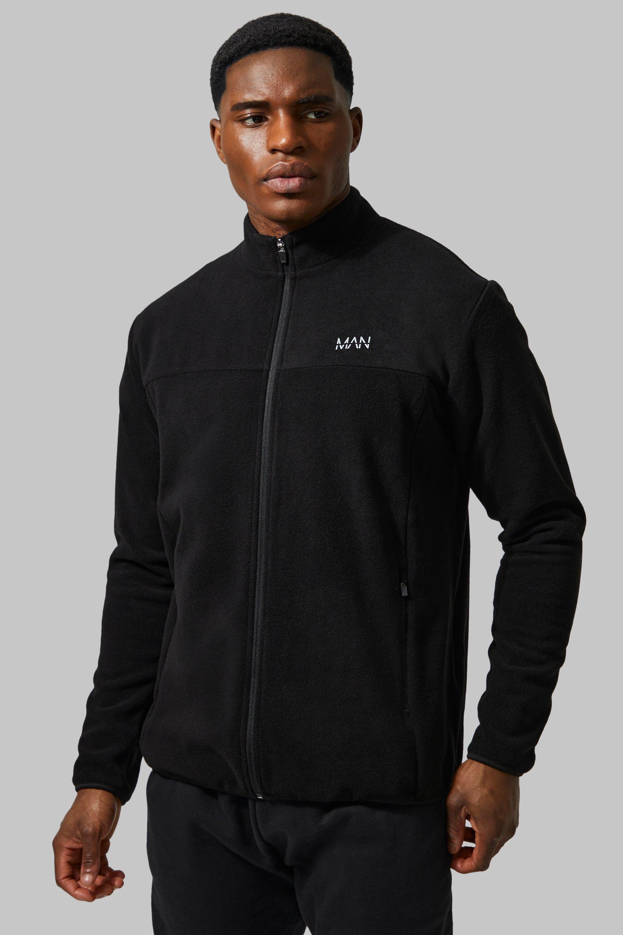 Man Active Polar Fleece Track Jacket | boohooMAN USA