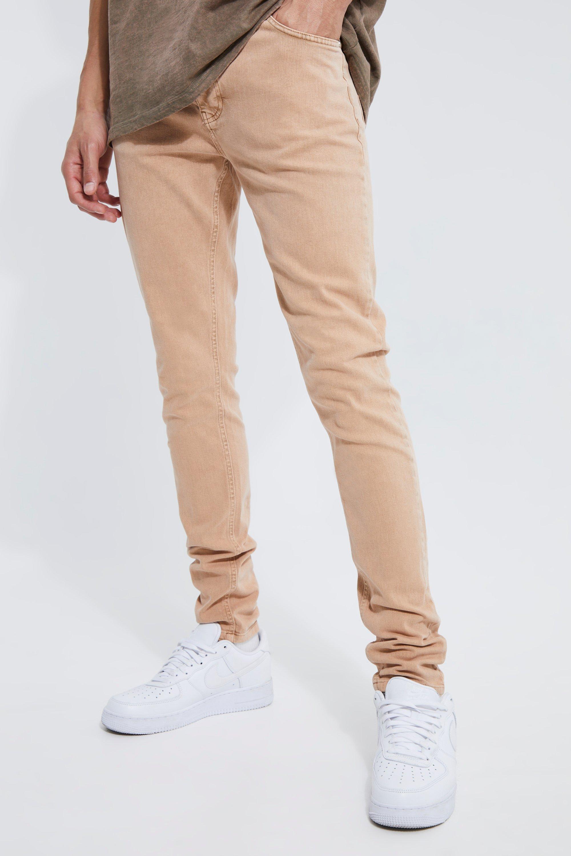 Pantalon beige skinny discount hombre