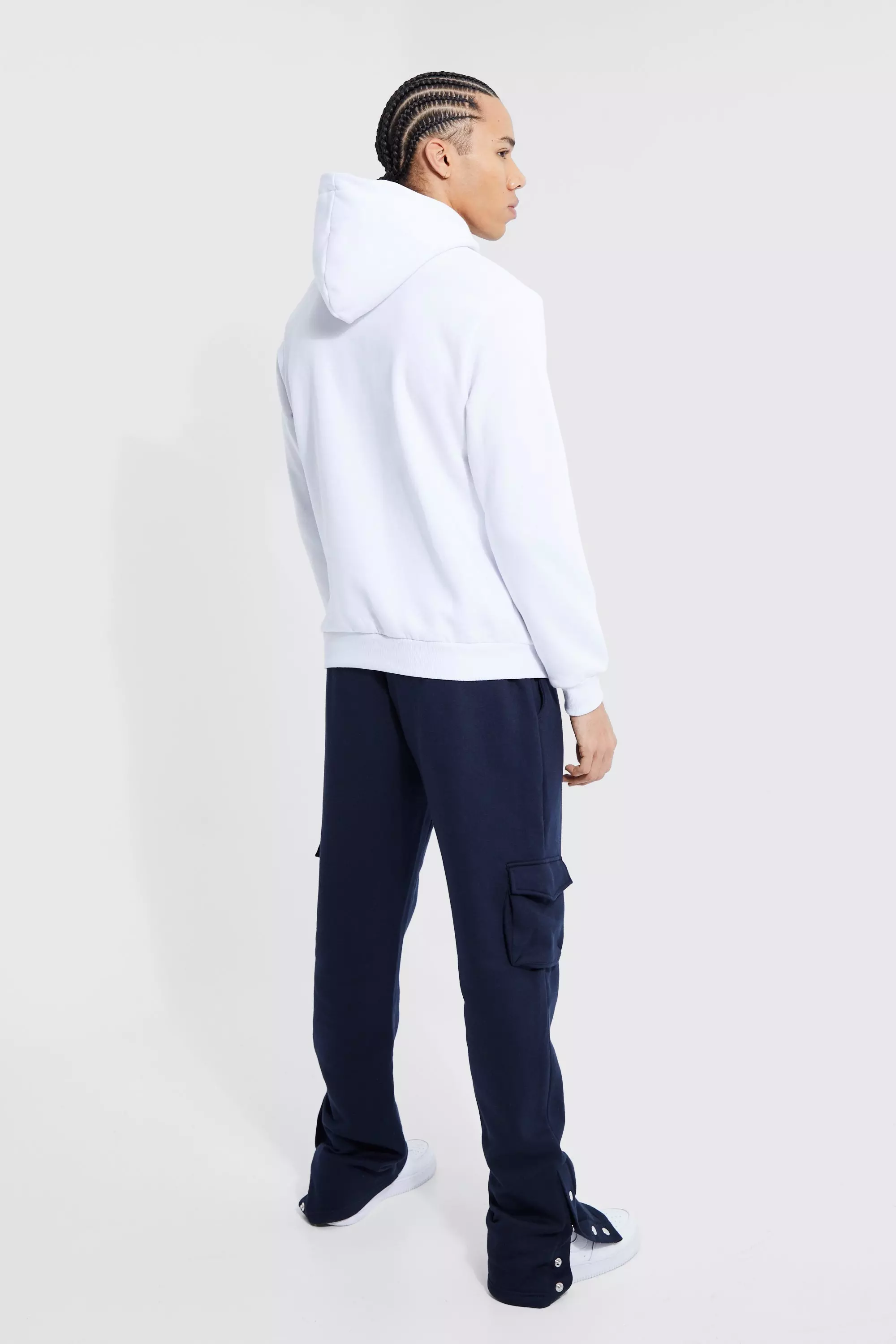 Tall Cargo-Jogginghose mit Druckknöpfen, Dark navy alternatives Bild