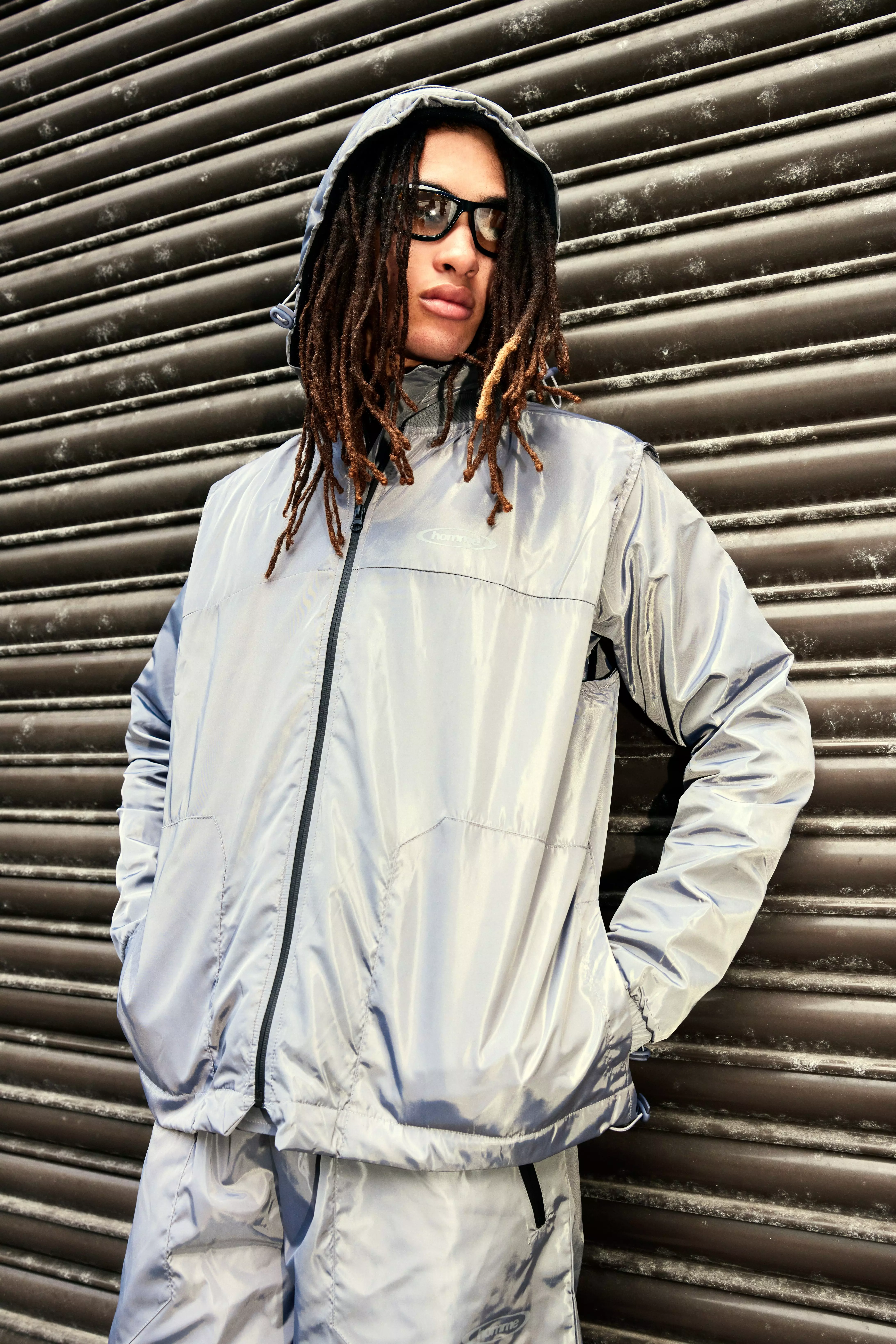 Hooded Nylon Cagoule boohooMAN IE