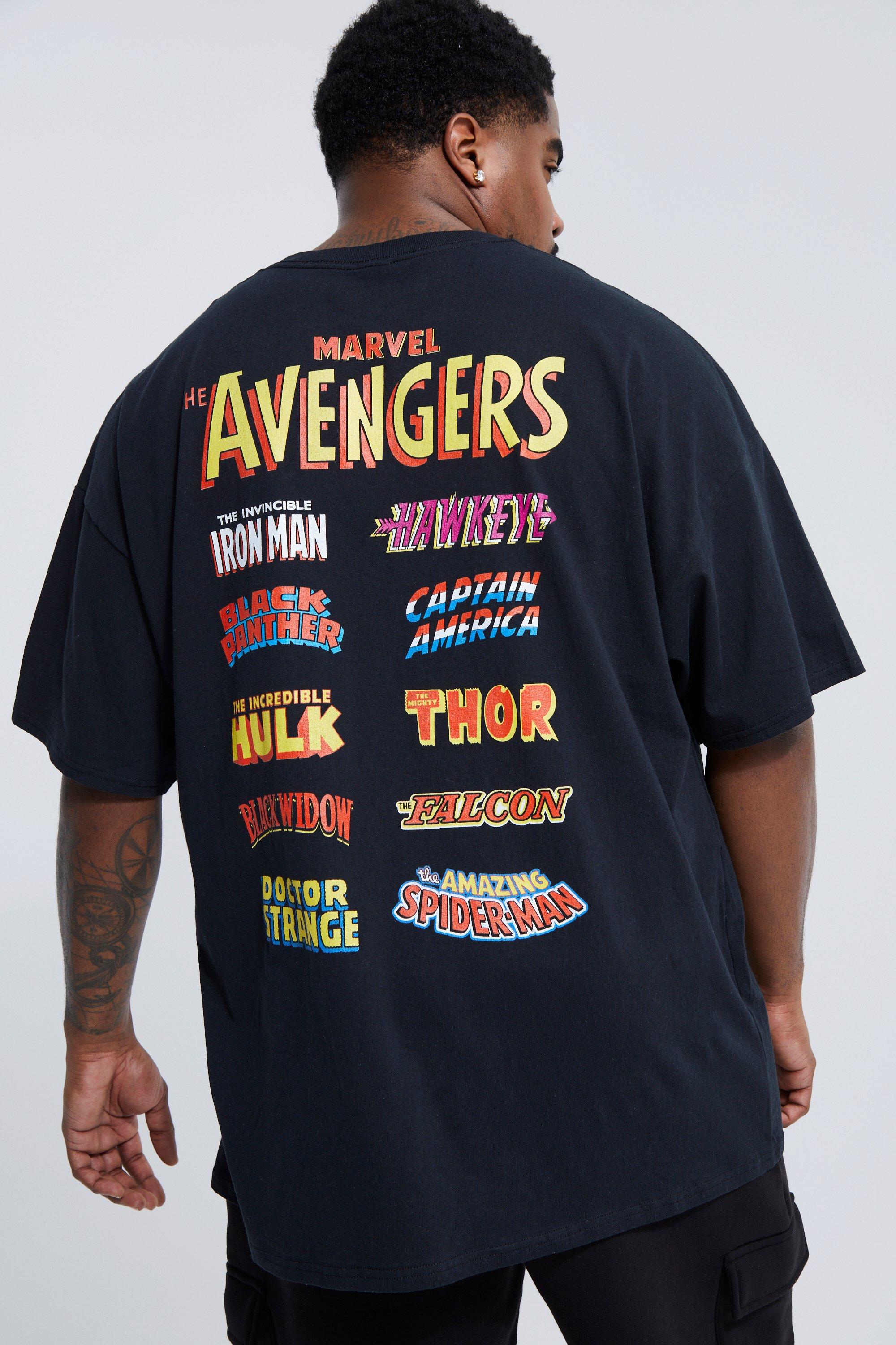 Avengers black cheap t shirt