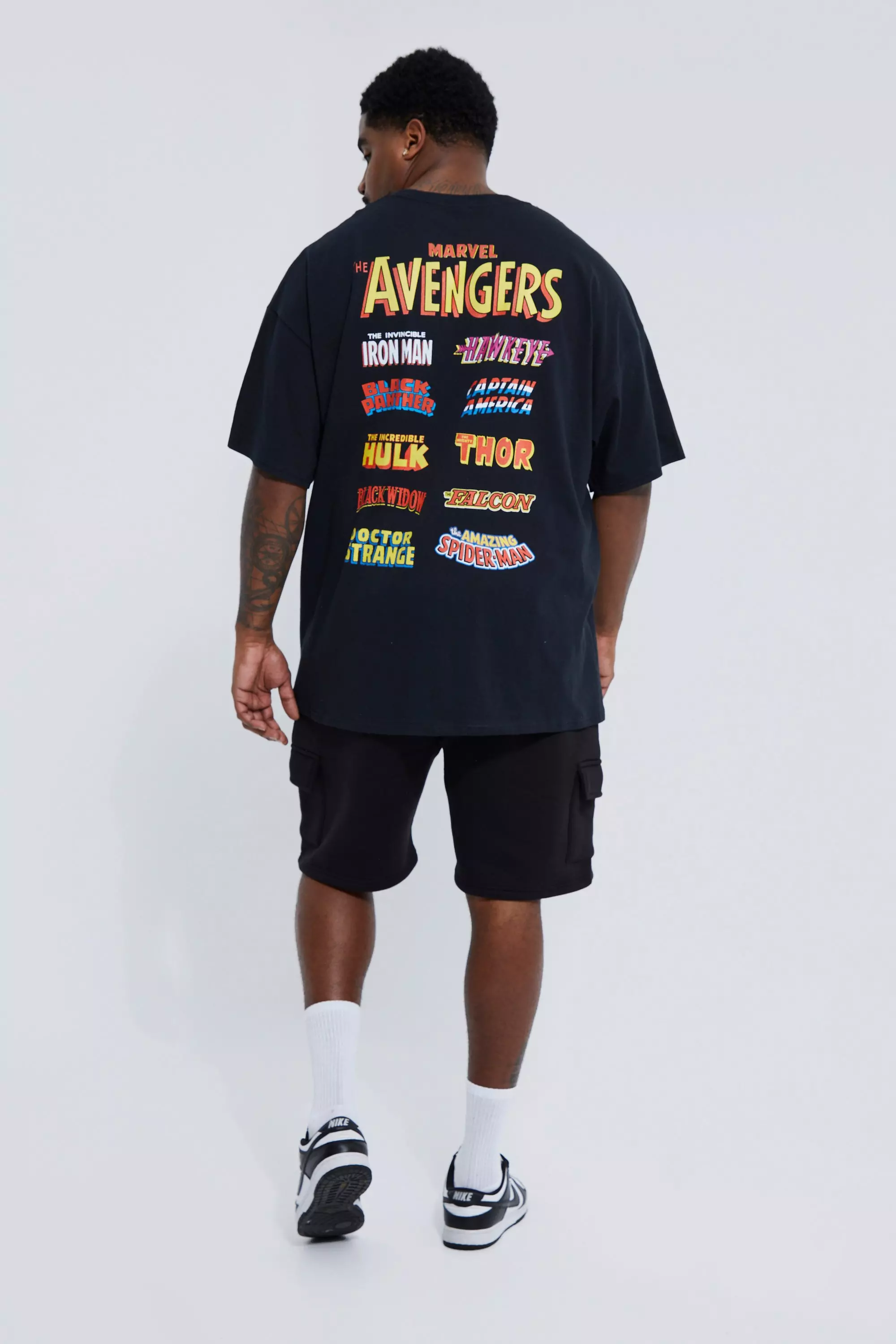 Black Plus Marvel Avengers License T-shirt alternative image
