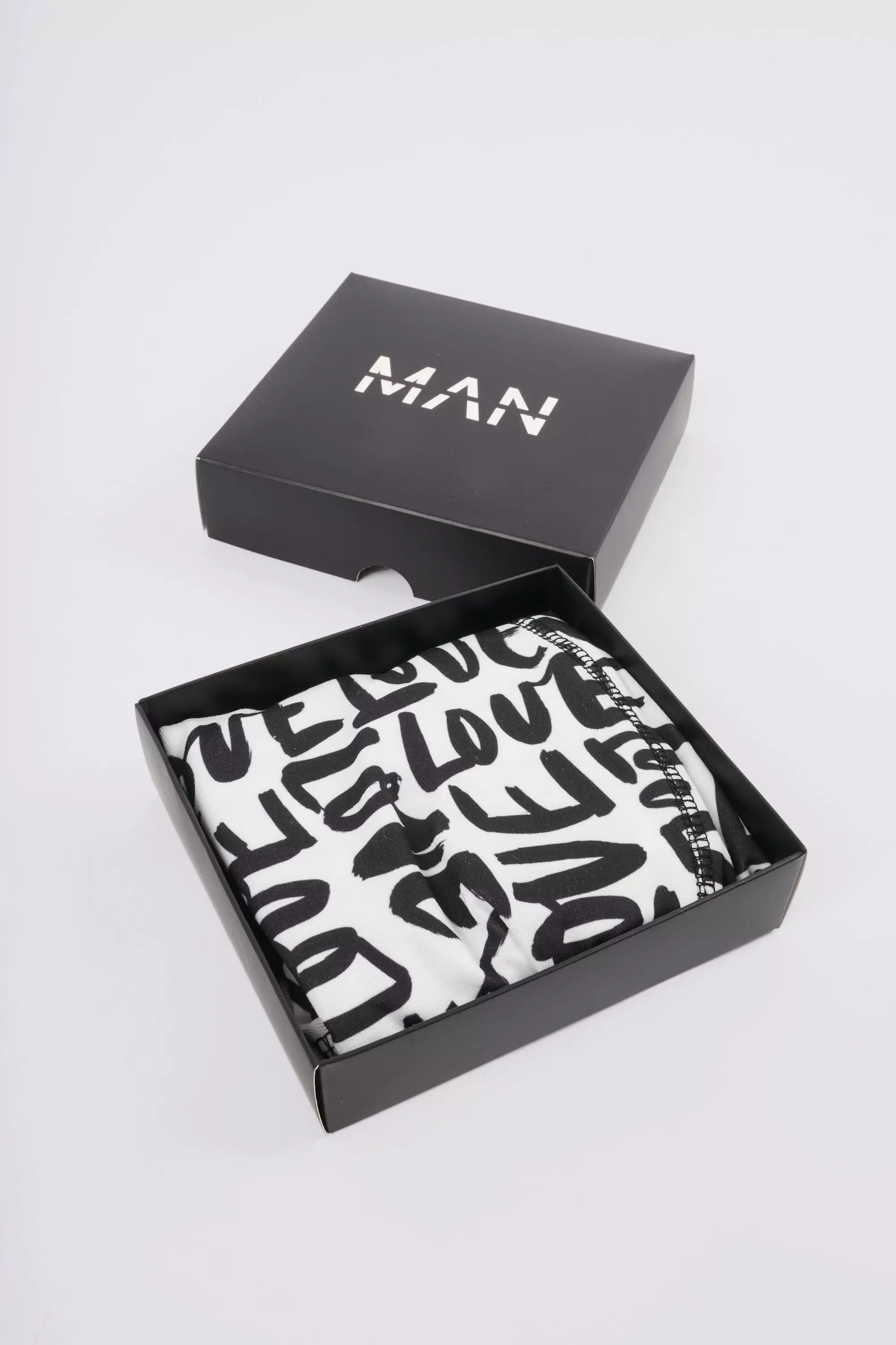 Love Printed Boxers In Gift Box White