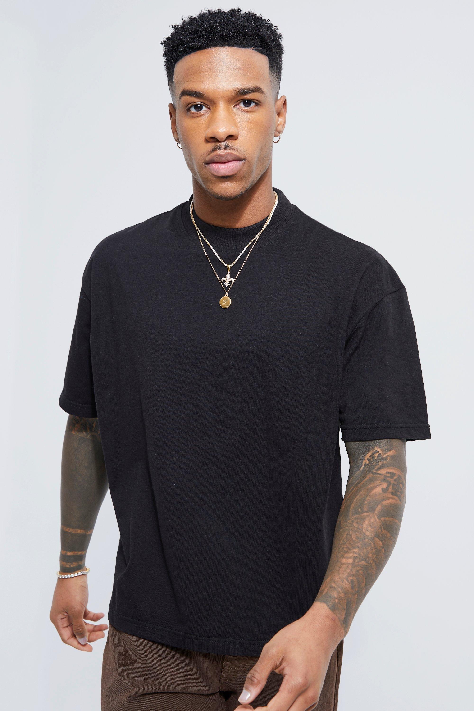 Oversized Extended Neck Boxy T-shirt | boohooMAN USA