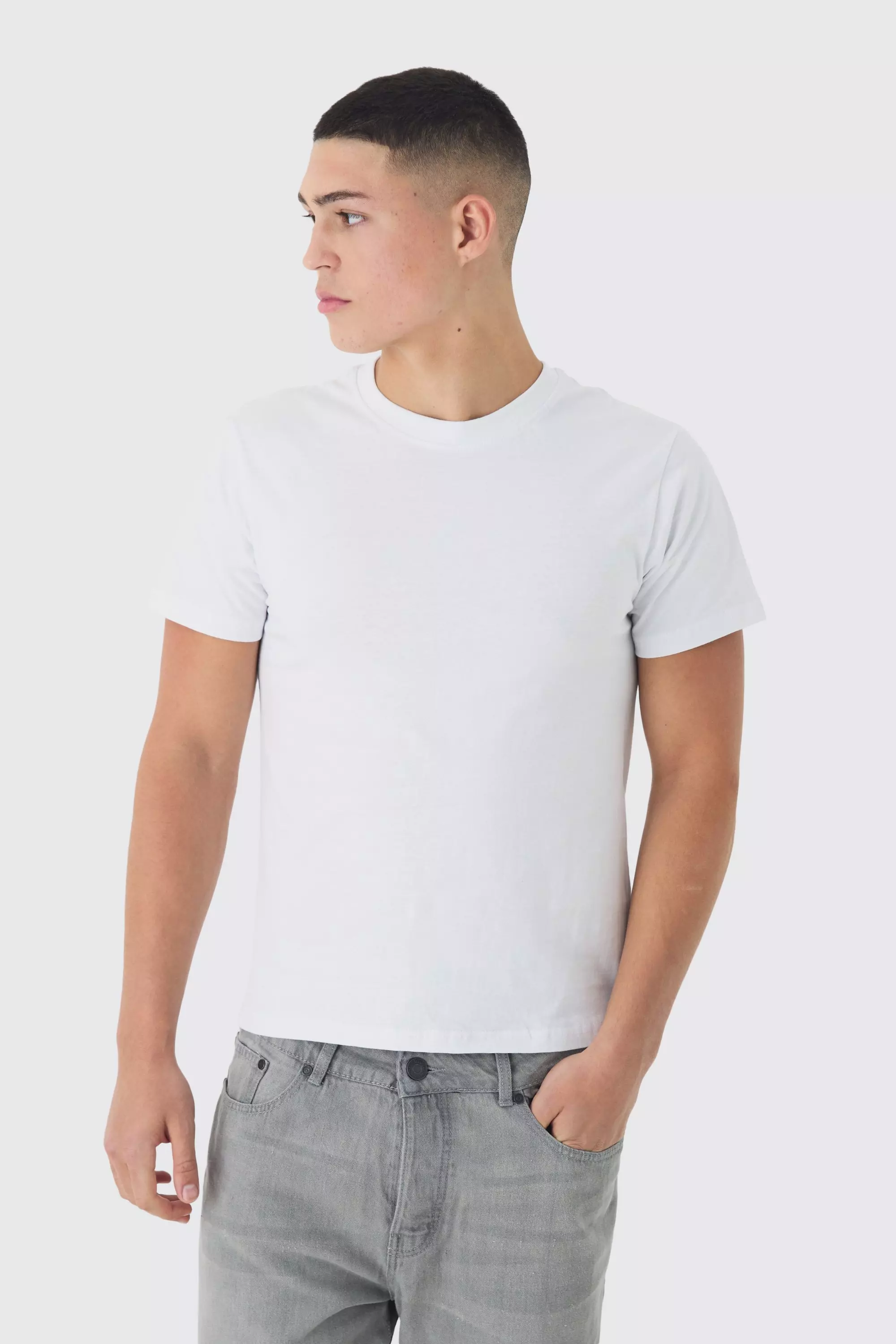 Crew Neck Boxy T-shirt White