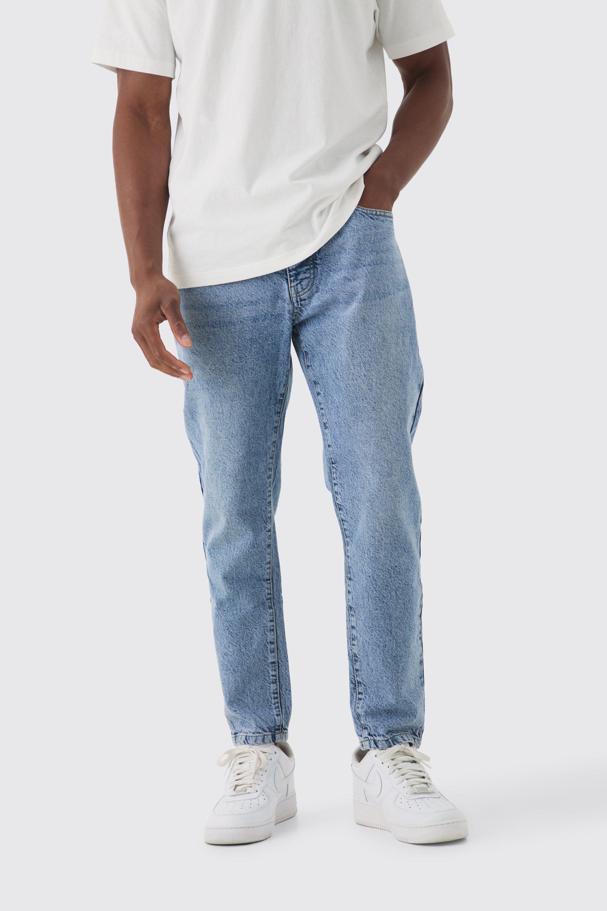 DTT rigid tapered fit jeans in light stone