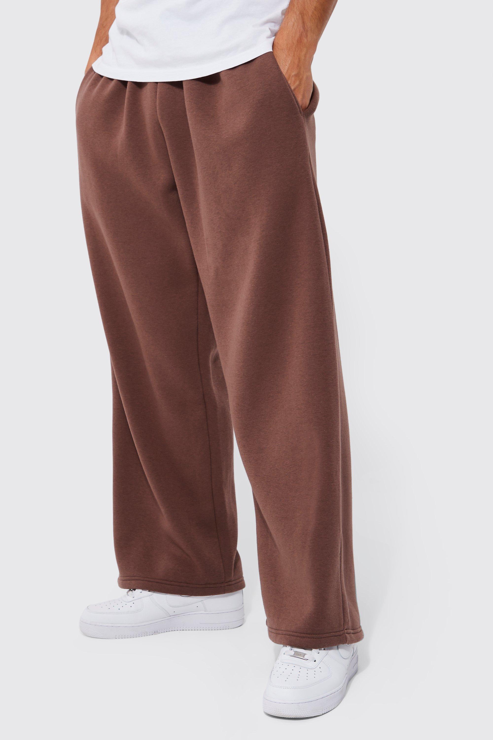 Mens wide leg online jogging bottoms