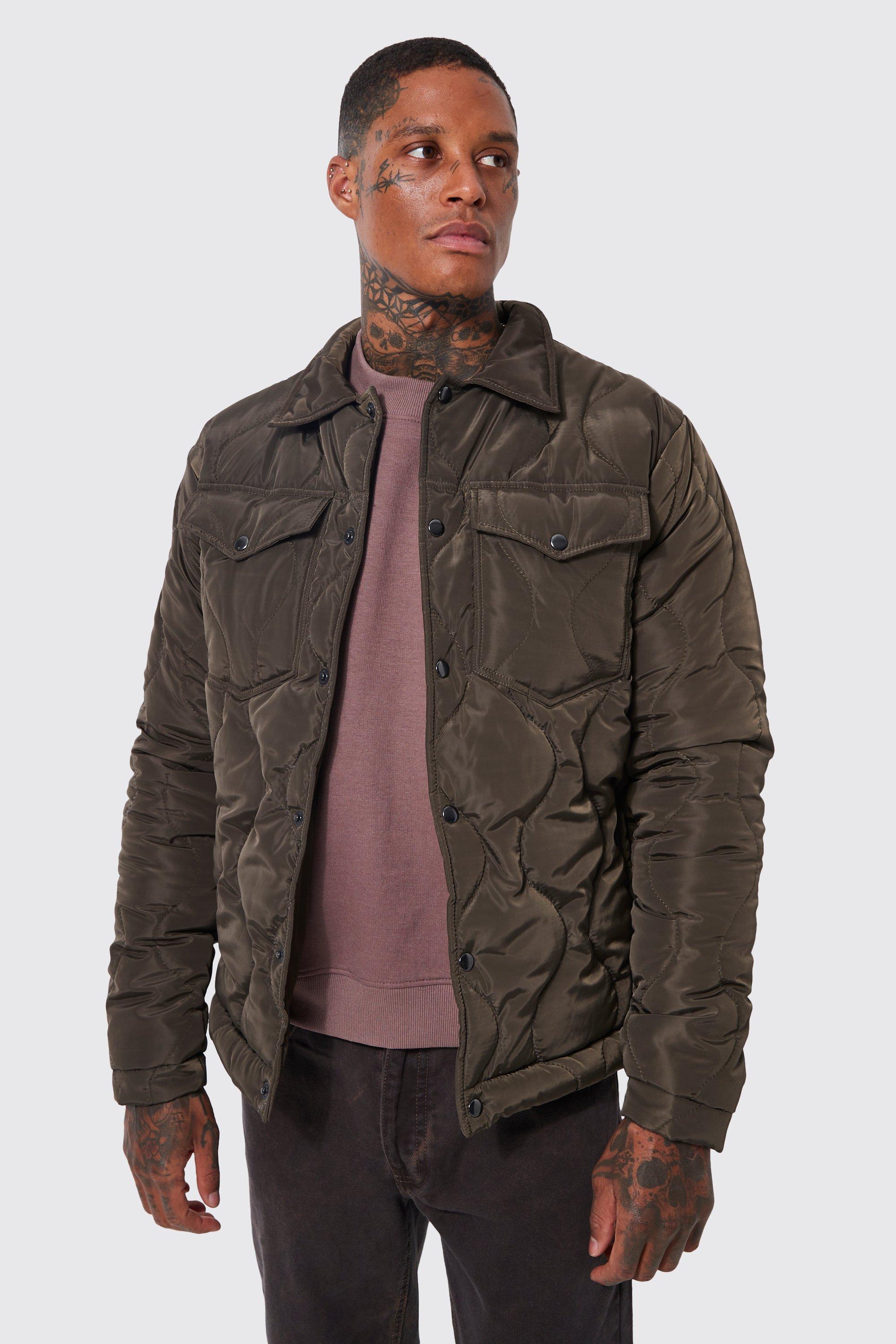 Onion Quilted Harrington Jacket | boohooMAN USA