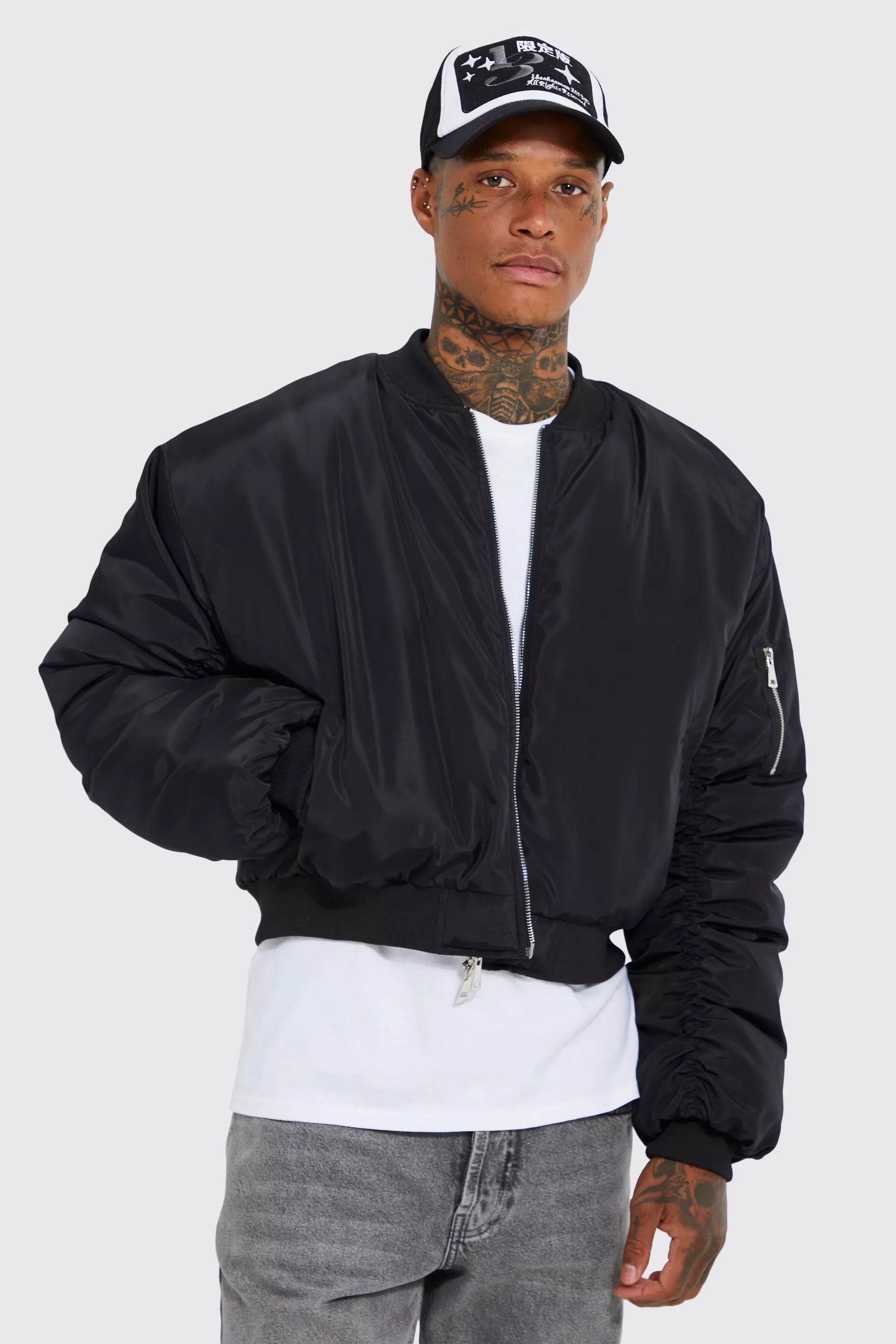 Boohooman bomber hot sale