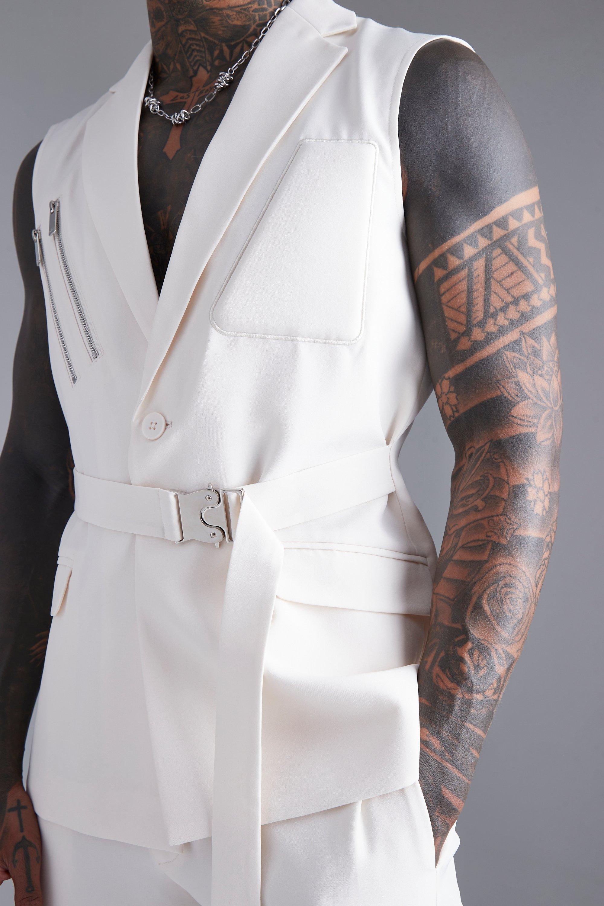 Sleeveless Skinny Fit Suit | boohooMAN USA