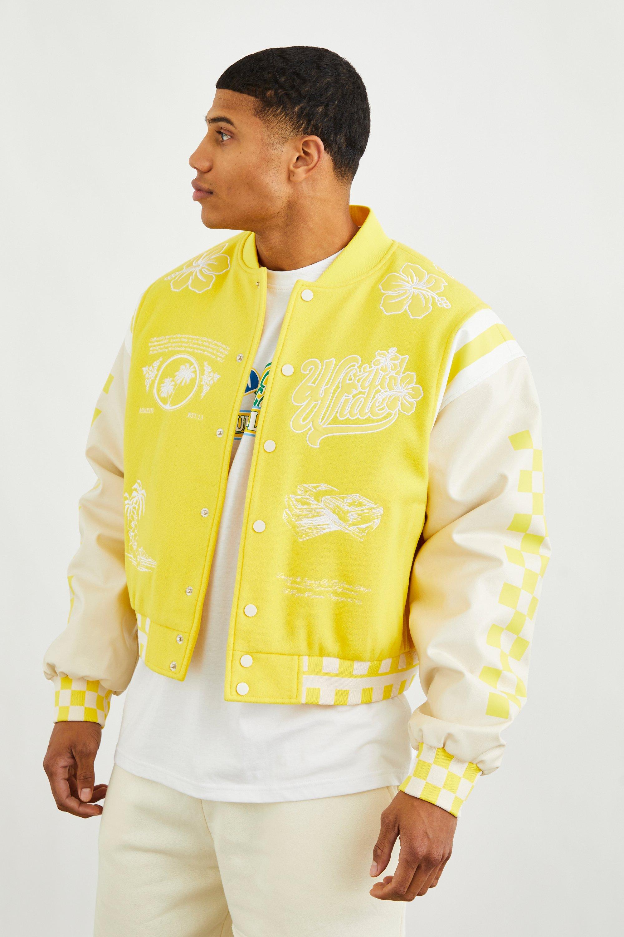 boohooMAN Men's Boxy Varsity Jacket