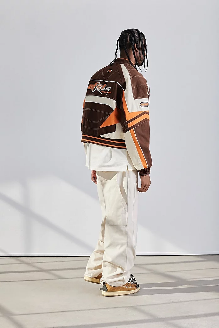 Boxy Twill Moto Jacket | boohooMAN USA Boxy Twill Moto Jacket | boohooMAN USA