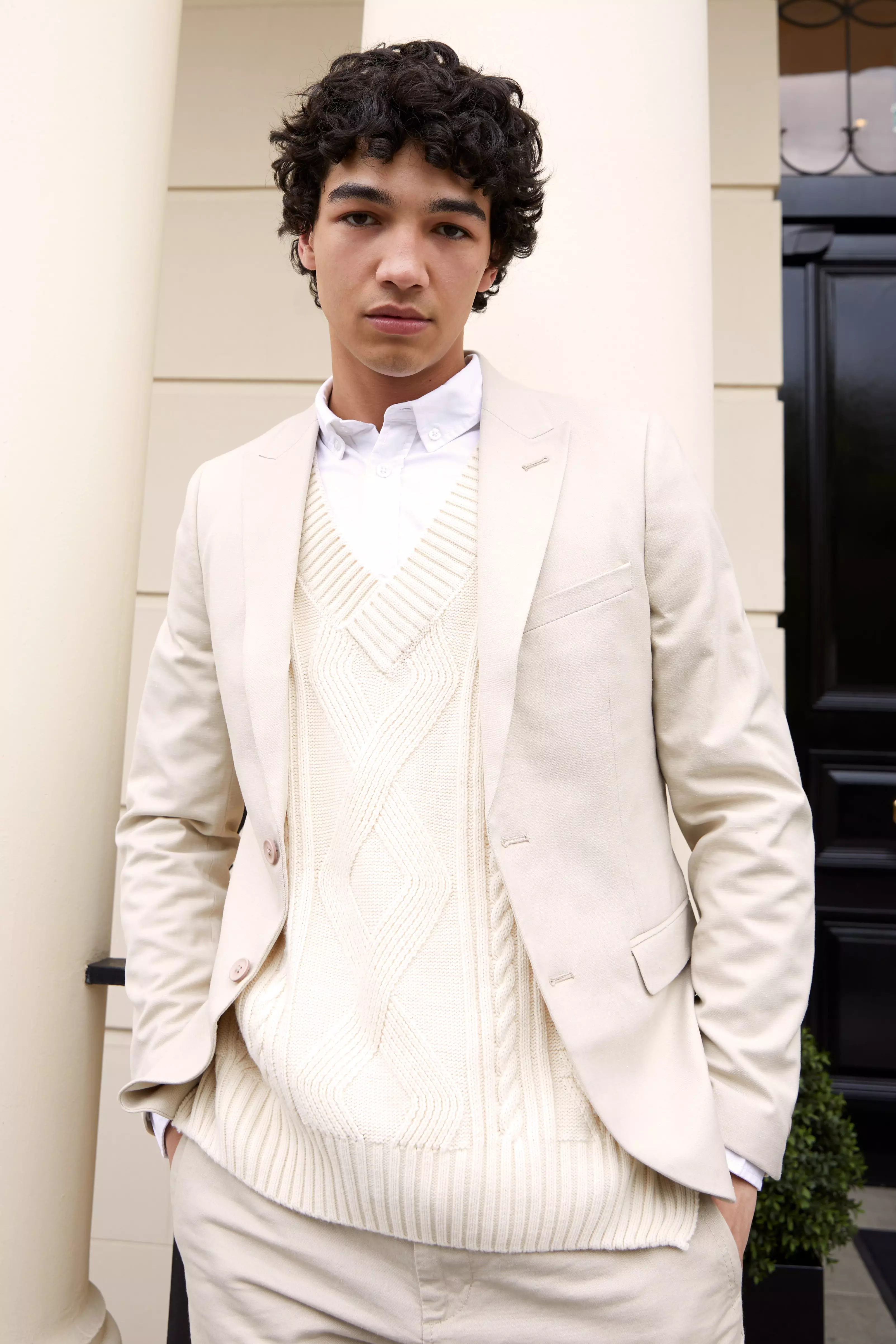 Veste de costume cintrée , Beige autre image